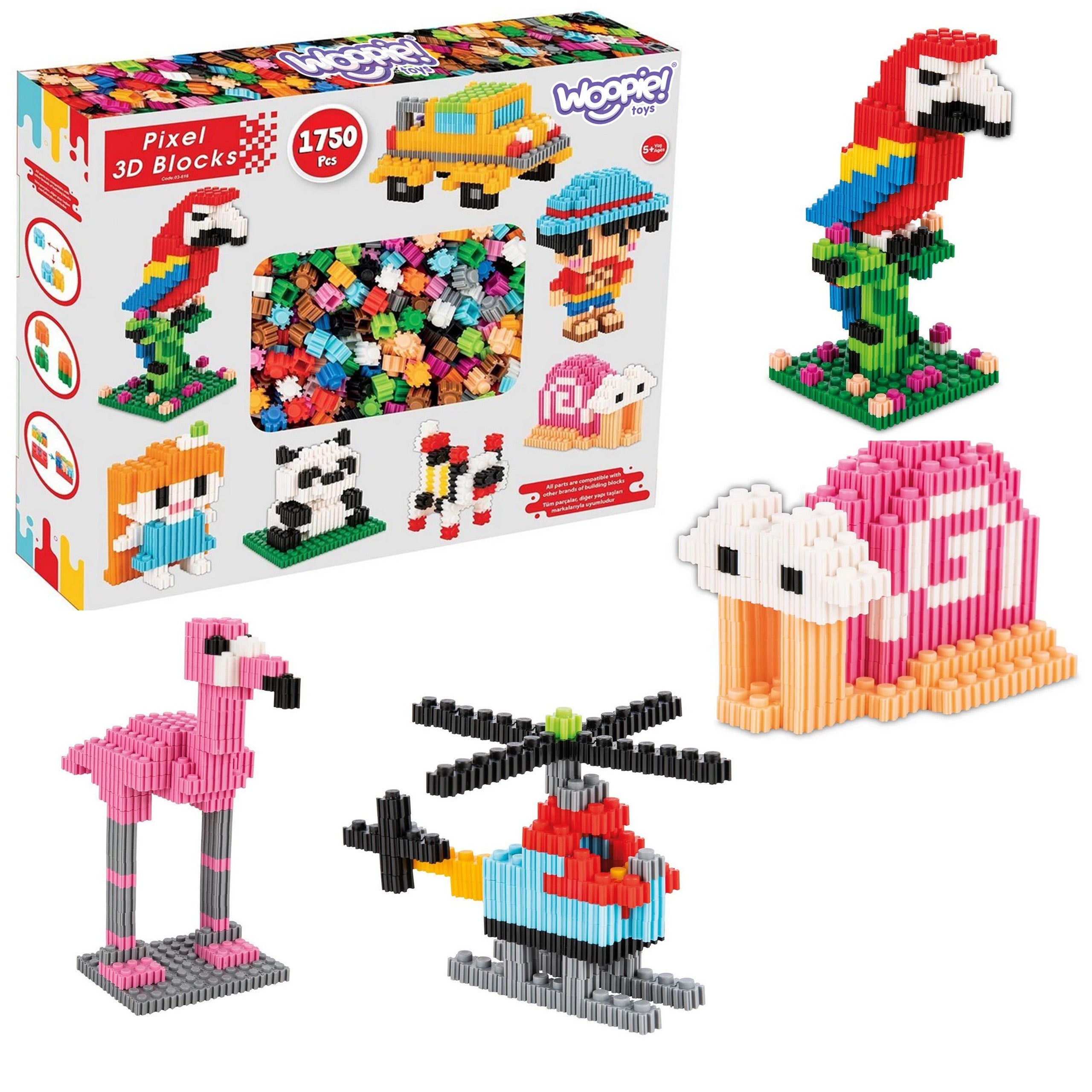 Stavebnice Woopie 3D Pixel 1750 ks.
