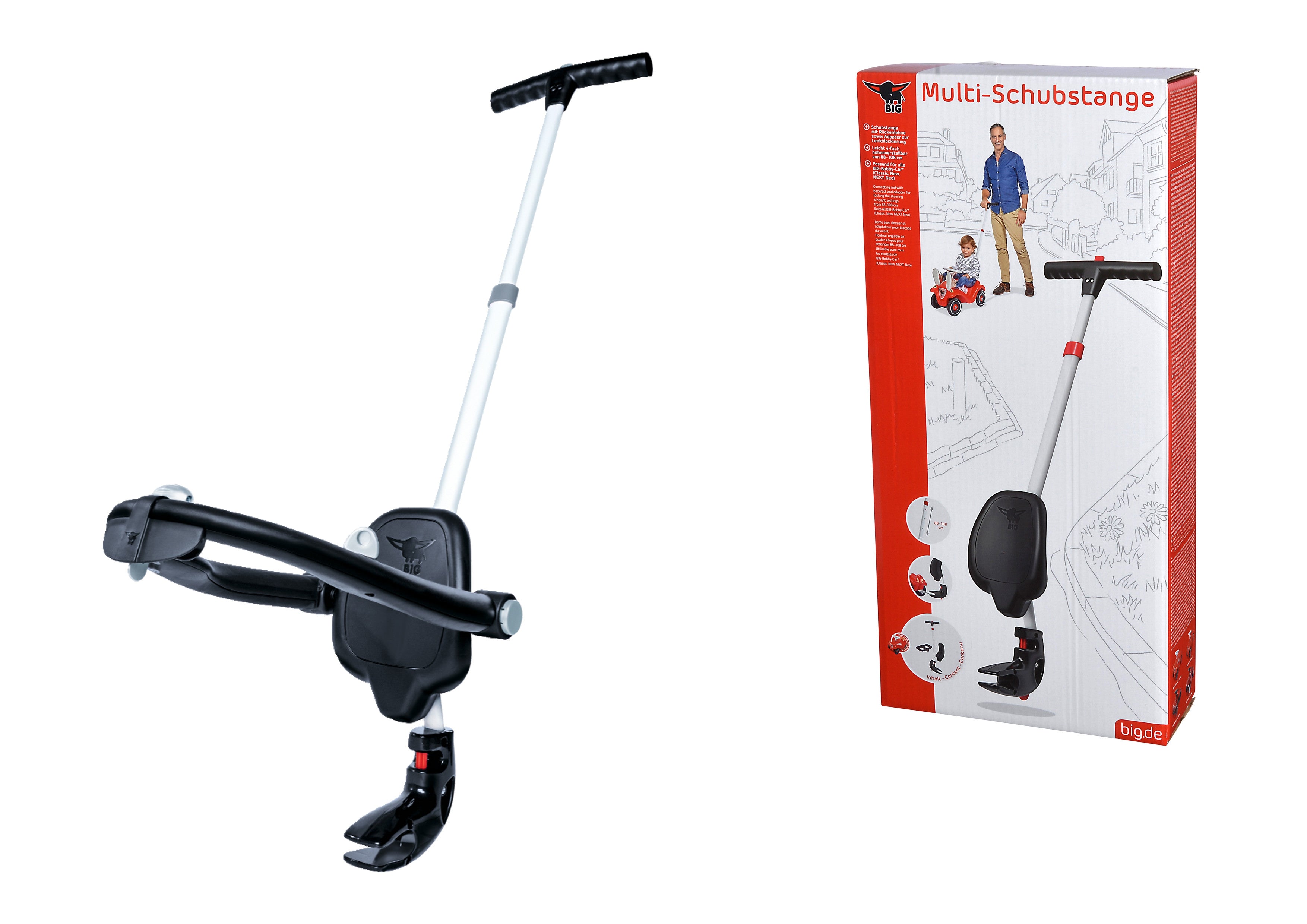 Big Bobby Car Ride-on Bar With Backrest And Safety