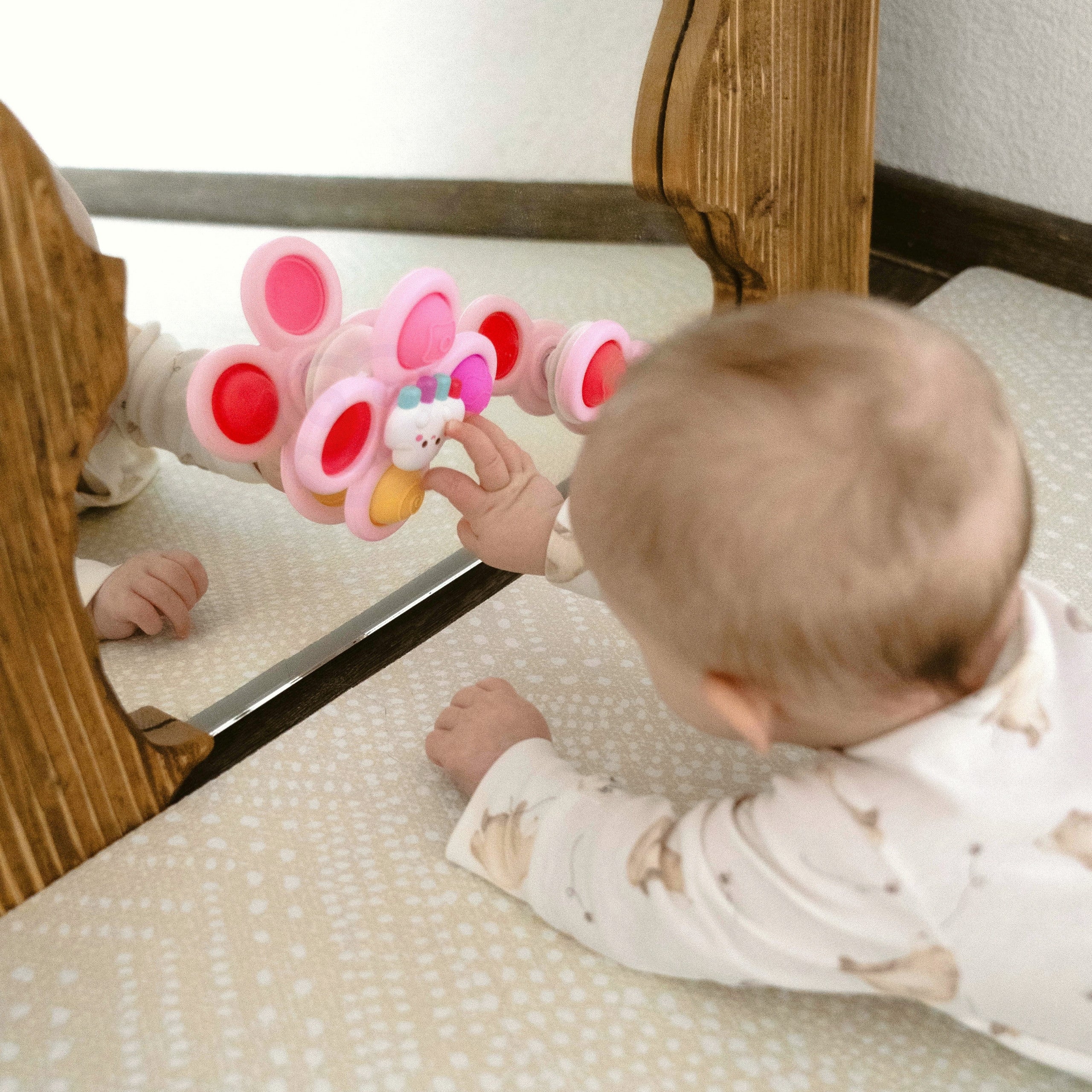 Woopie Baby Space Spinner Pop-it Sensory Toy Interchangeable 3 Pcs Pink.