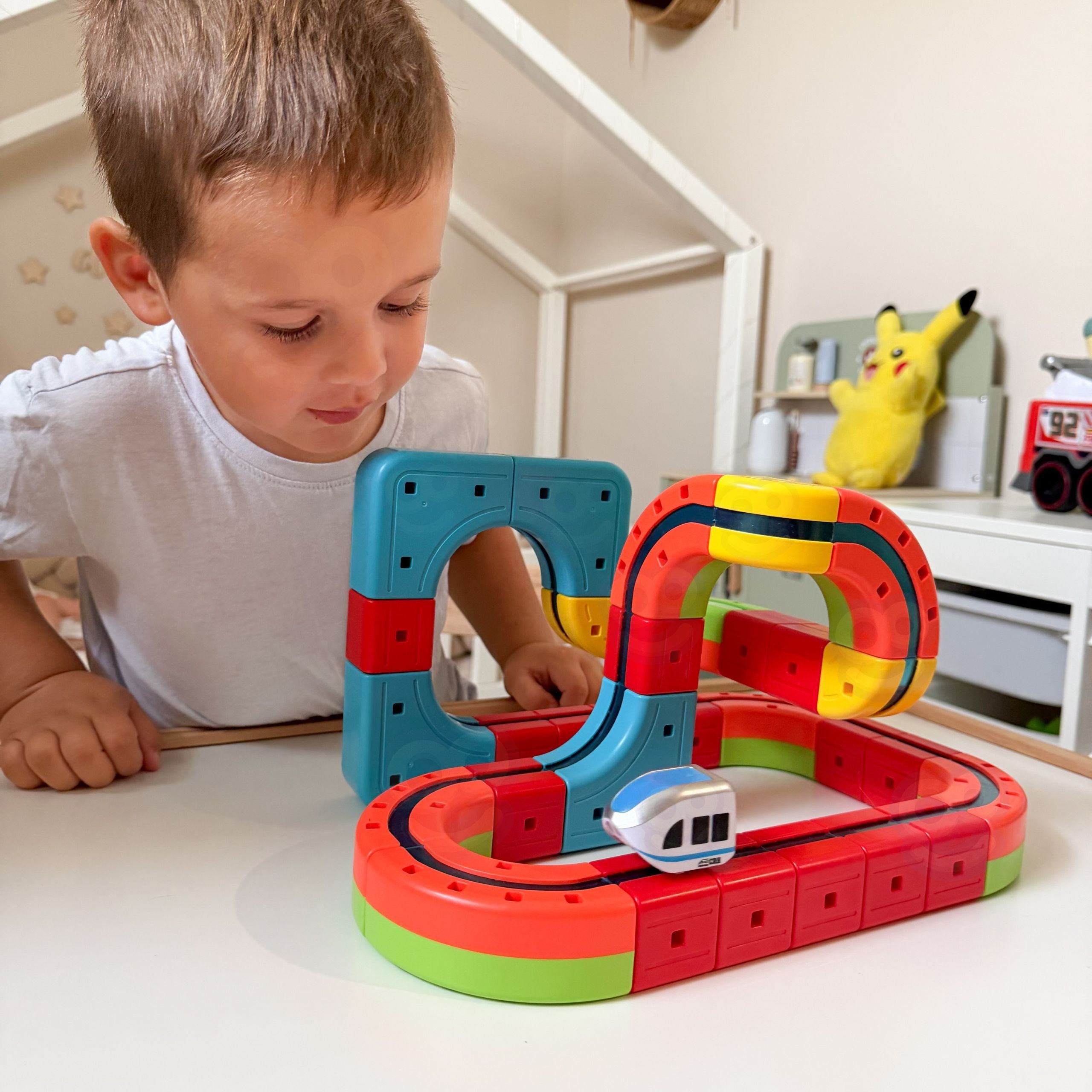 Woopie Magic Cube Train Construction Blocks Antigravitation Magnetic Track 32 st.