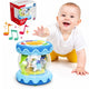 Woopie Baby Drum Music Box Projecteur 3-en-1 Jouet Musical pour Bébés + Rouleau pour Apprendre à Ramper