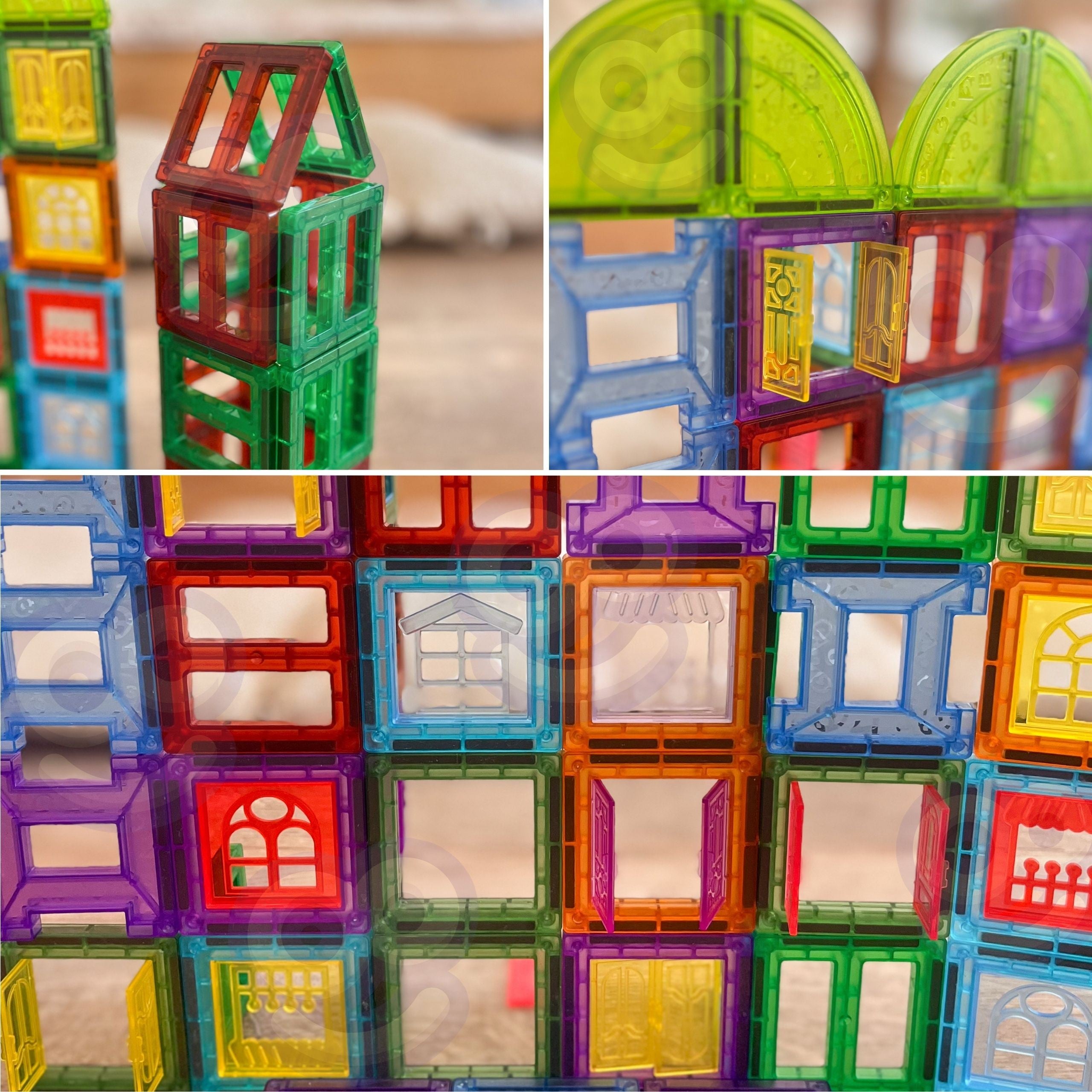 Woopie Magnetische Constructieblokken 3D Educatieve Set Kasteel 100st.