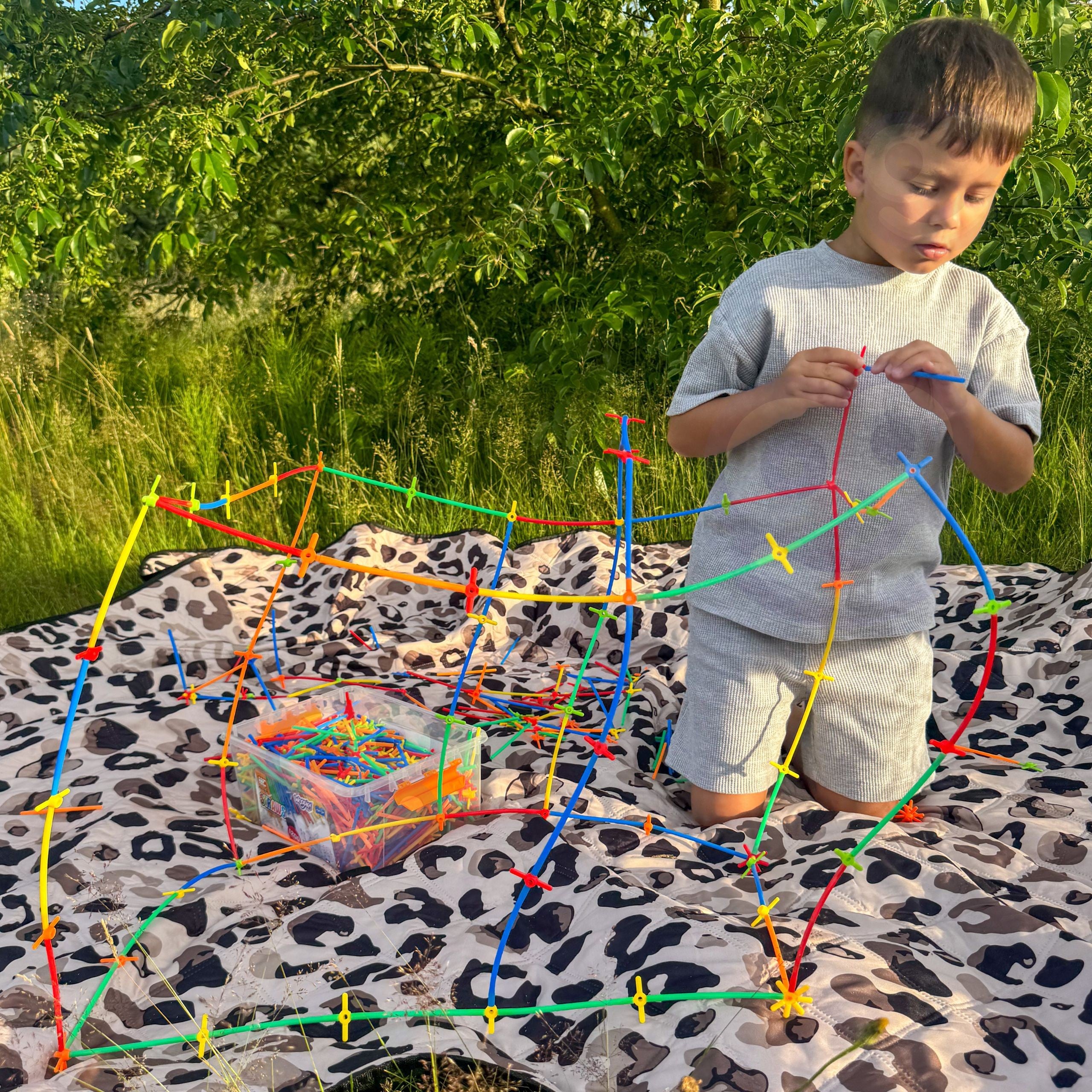 Цветни сламки Woopie Building Blocks 1200 бр.