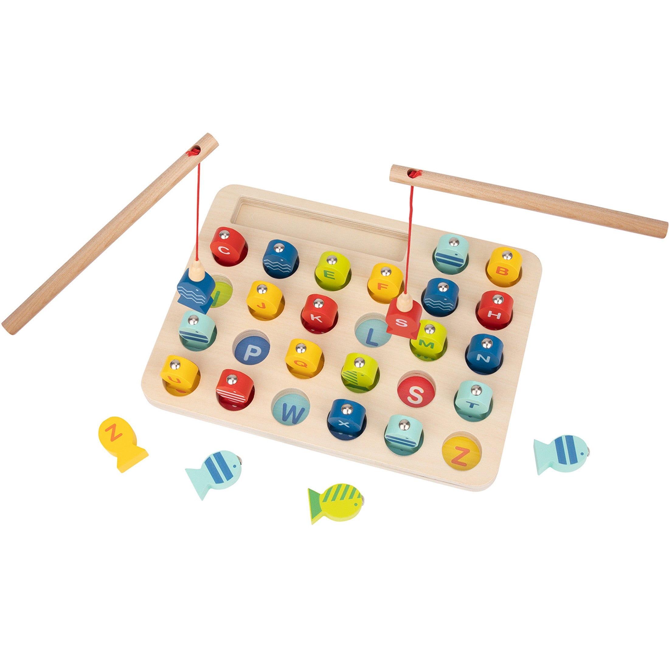 Tooky Giocattolo in Legno Gioco Pesca Apprendimento Lettere 29 Pz.
