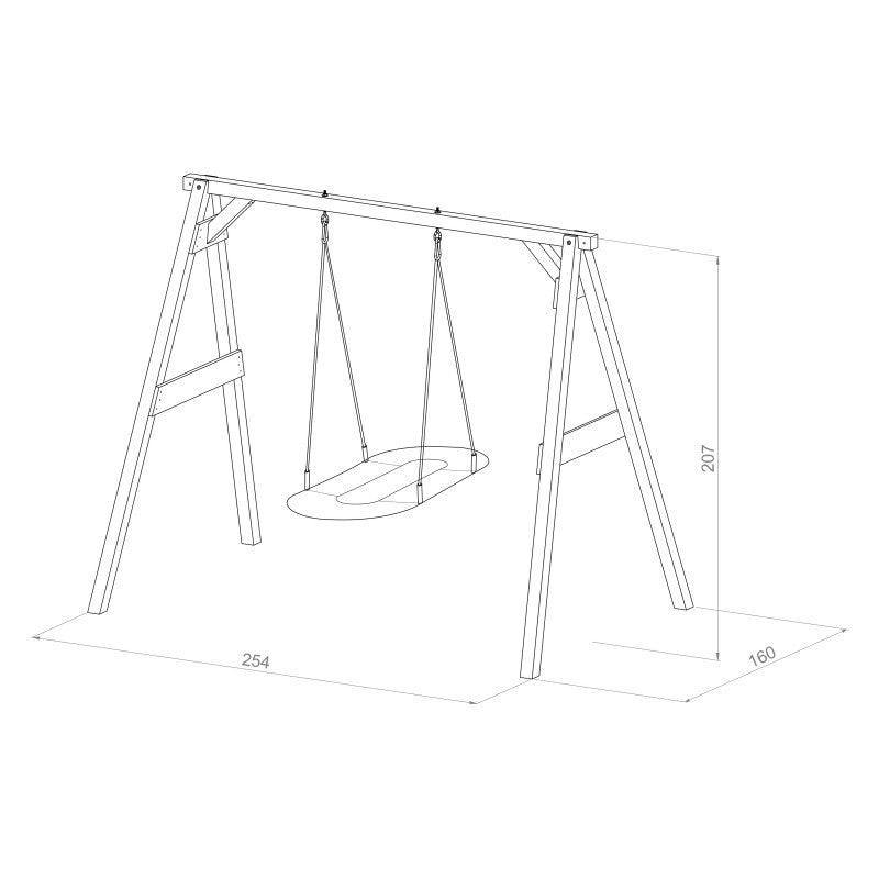 Axi Roxy Nest Holzschaukel Braun