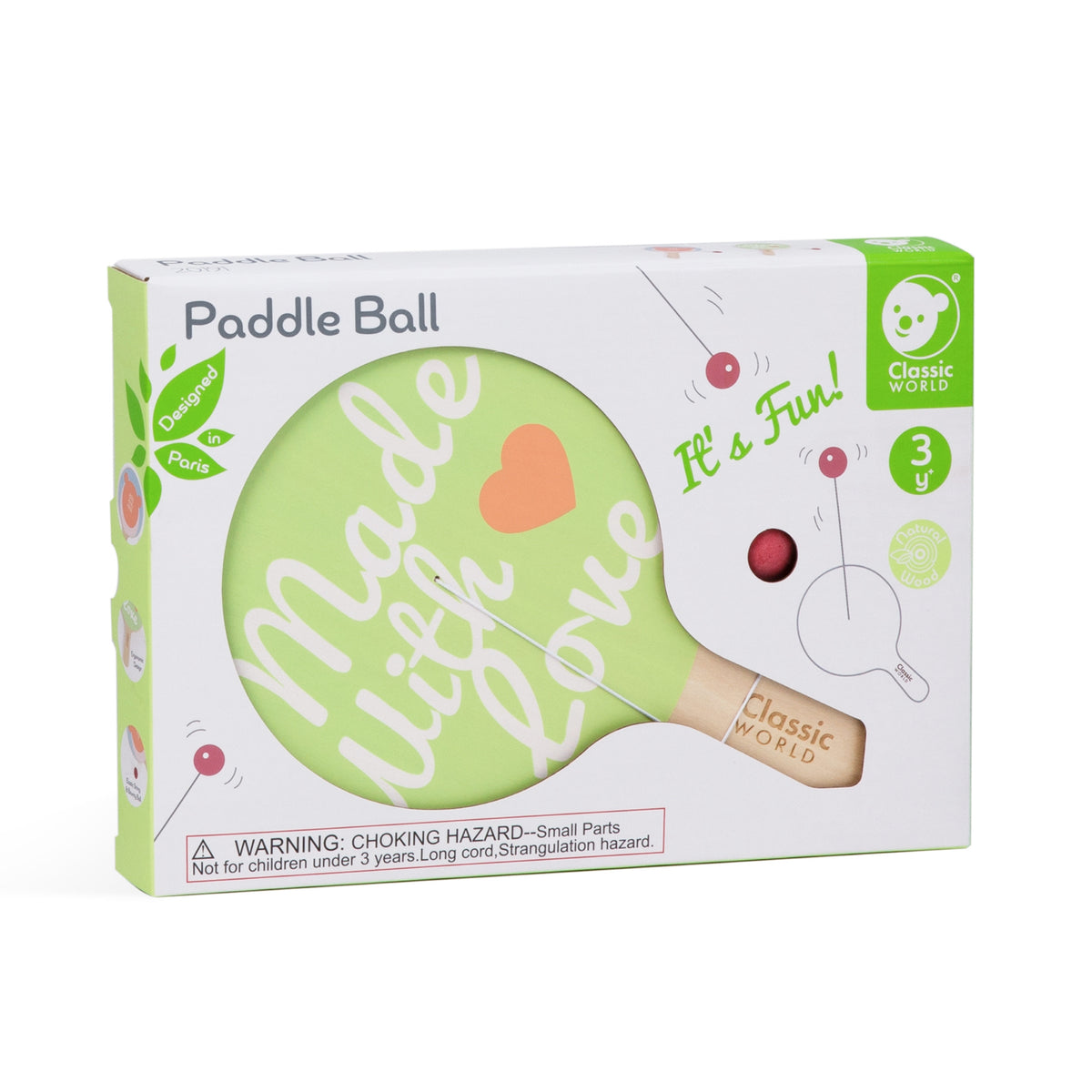 Clássico Mundo Arcade Jogo Paddle Ball 3+