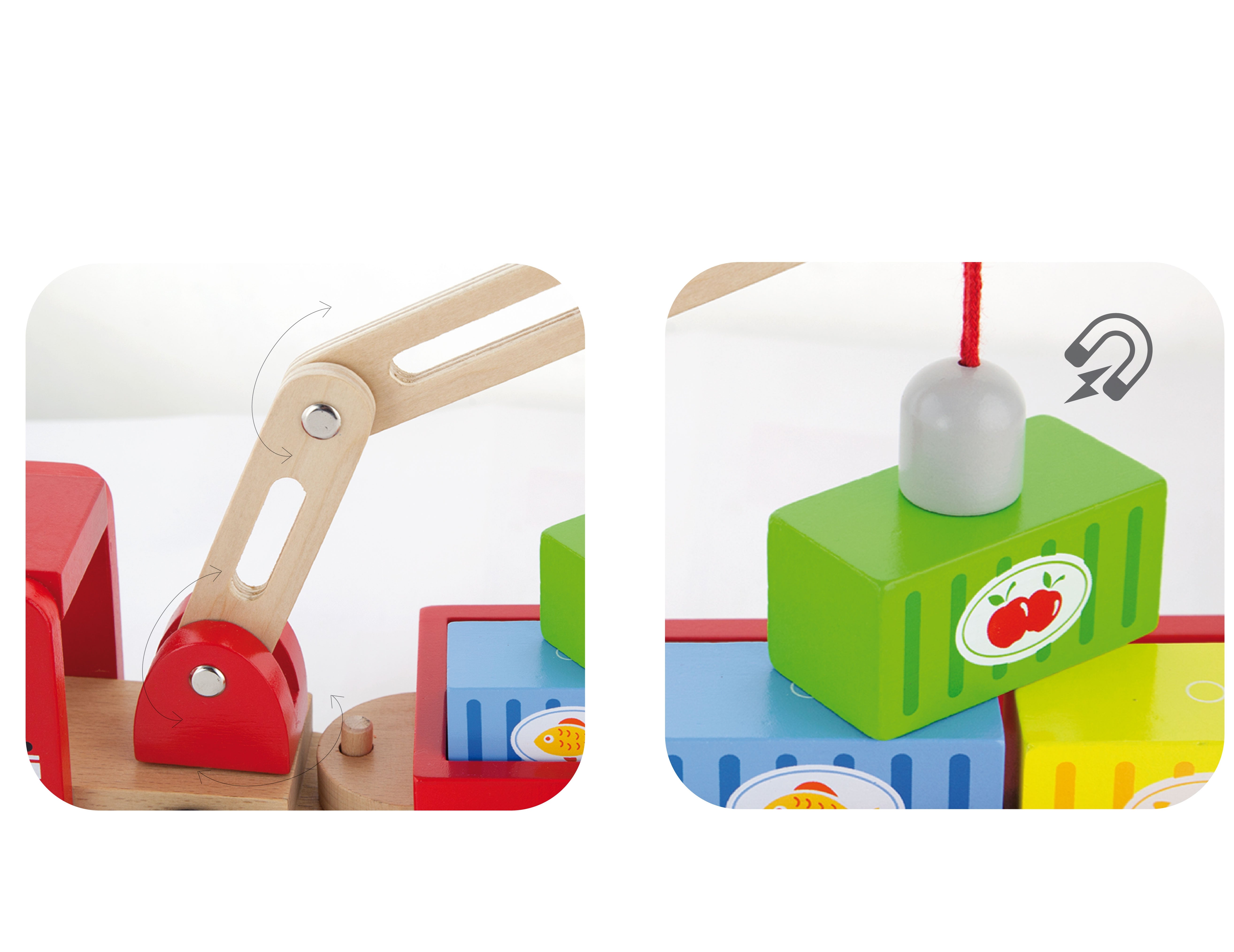 Viga Wooden Crane With Containers
