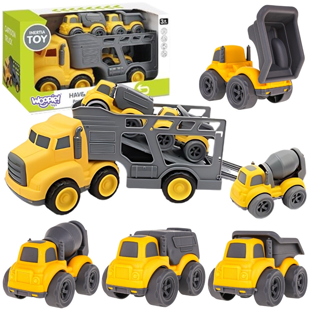 Woopie Tow Truck Комплект строителни превозни средства 4 в 1