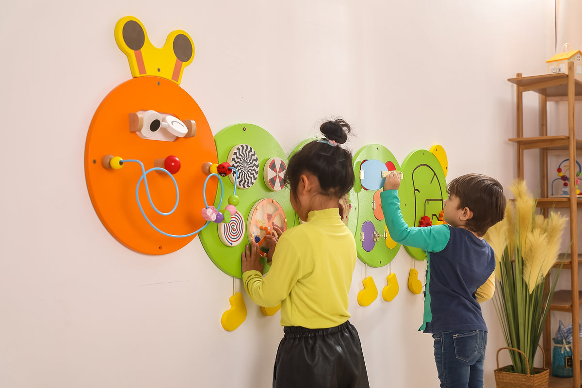 Viga Drevená doska Caterpillar Board Fsc Montessori certifikát