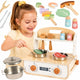 Дървена кухня Tooky Toy със скара и аксесоари