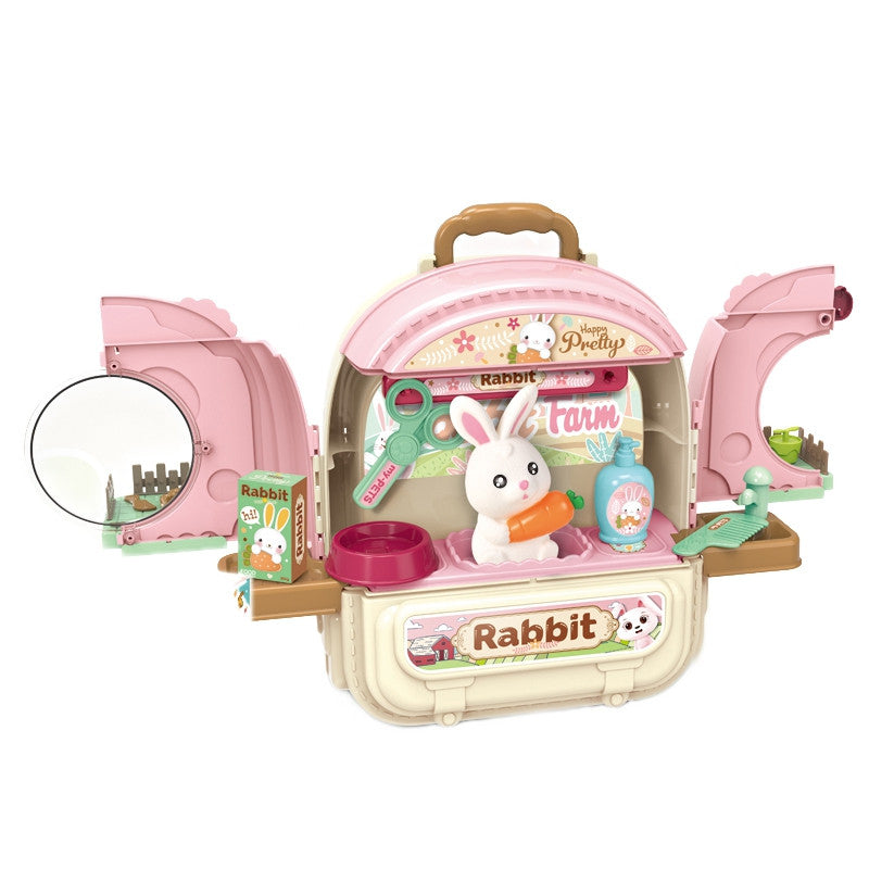Woopie Coelho em uma mochila 3 em 1 Farm House Garden
