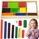 Дървени образователни пръчици Viga Математически кубчета Cuisenaire