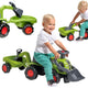 Трактор Falk Baby Claas с багерна кофа и ремарке