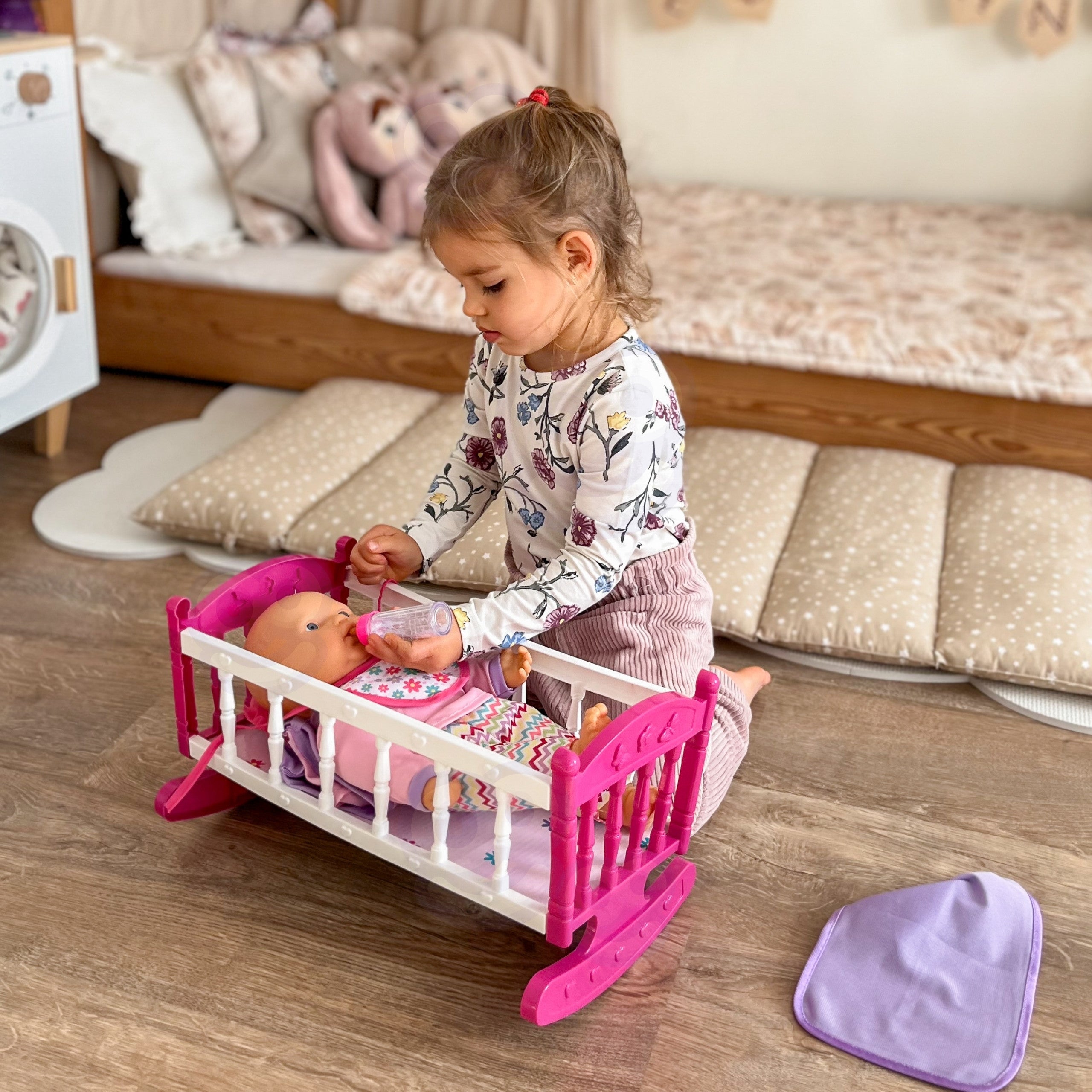 Woopie Royal Xl Baby-sitter Licorne Avec Berceau Et Ensemble D'alimentation
