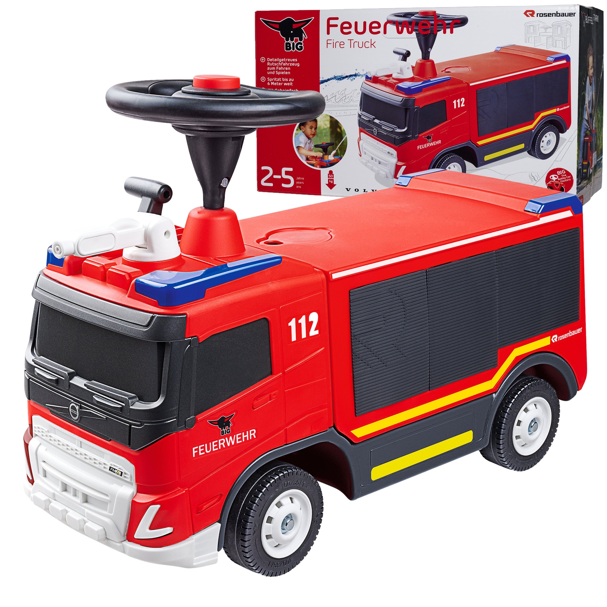 Big Ride-on Volvo Fire Truck With Water Cannon