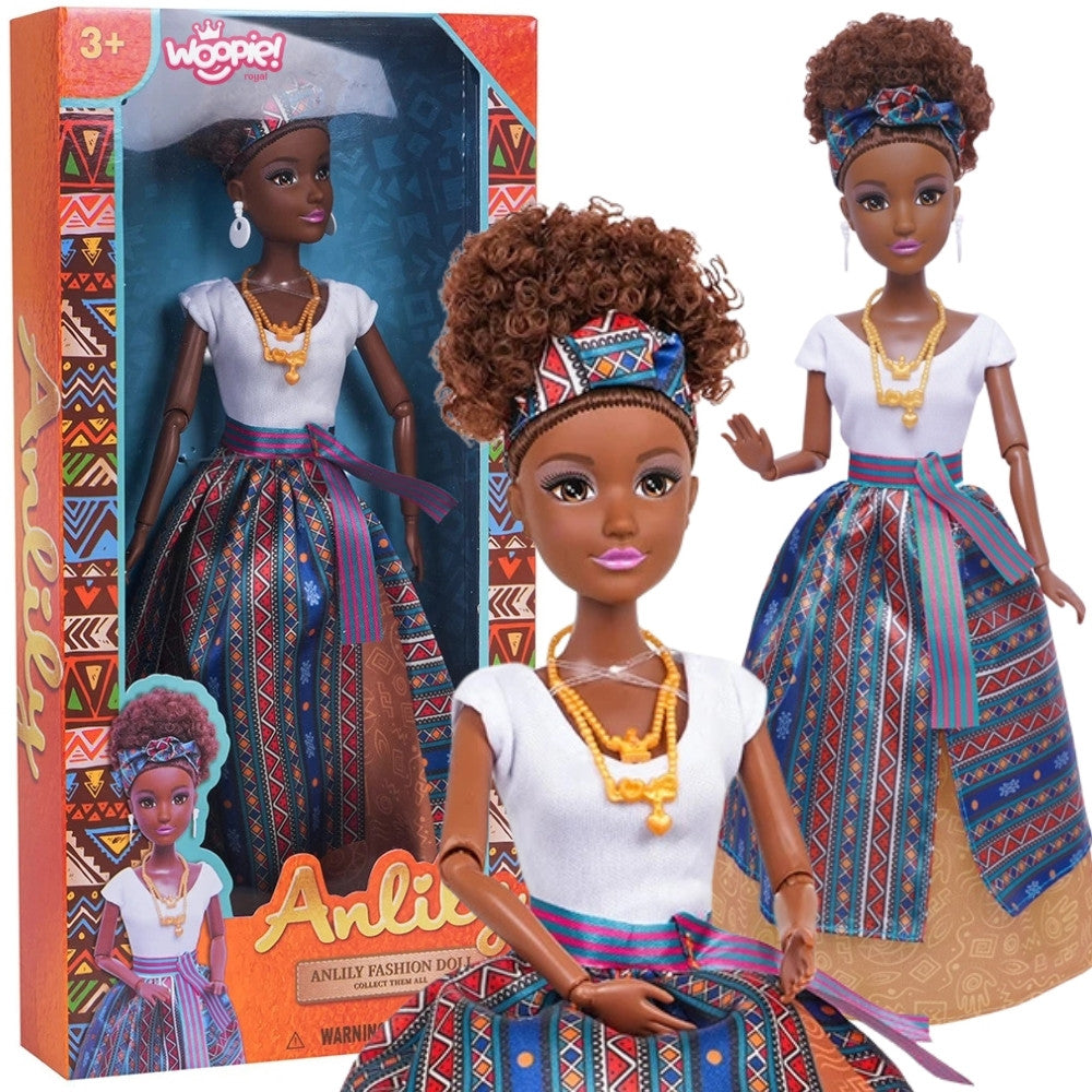 Woopie Royal Lili Mulatto Doll In An Elegant Dress