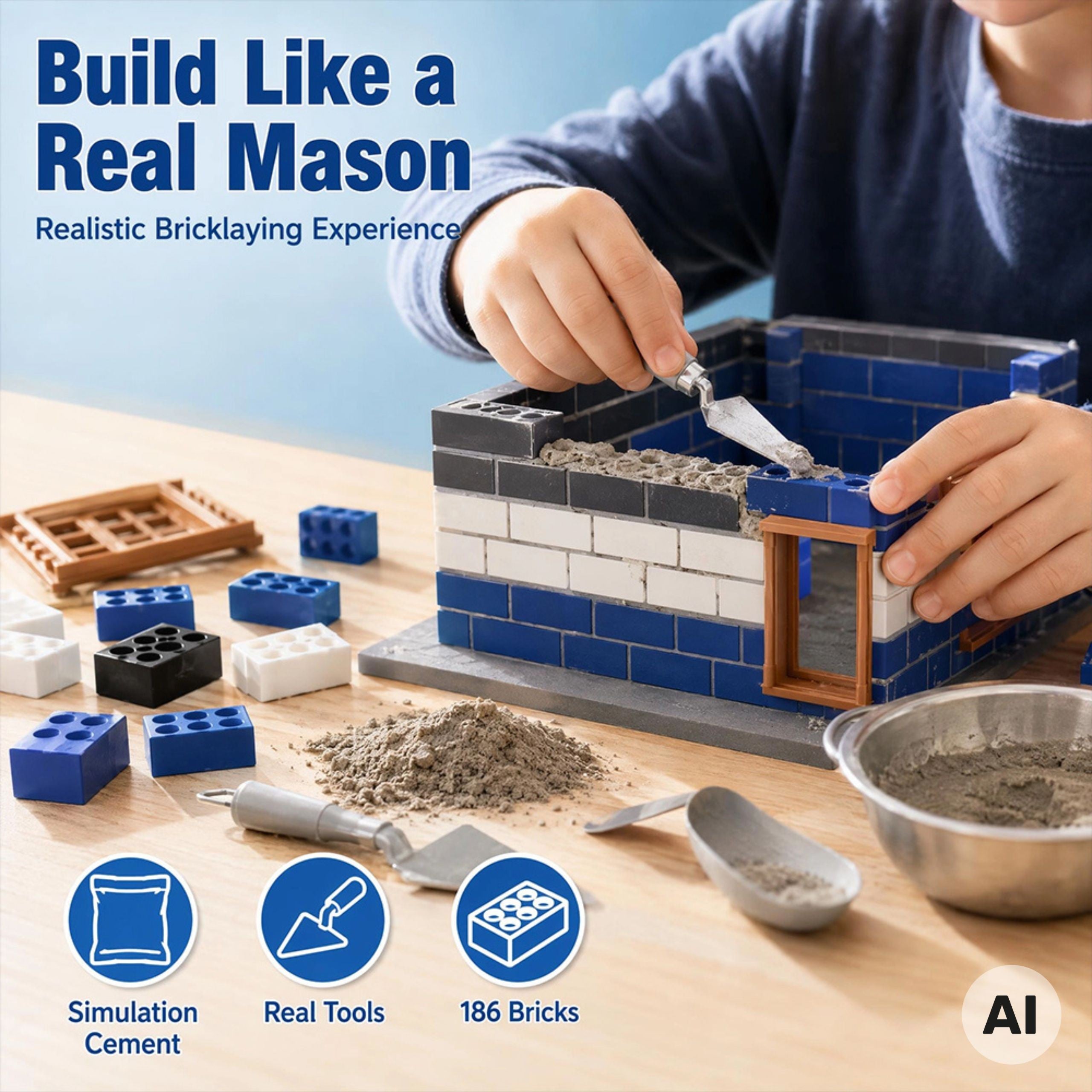 Woopie Police Station Brick Building Kit 186 Pcs. Building Bricks