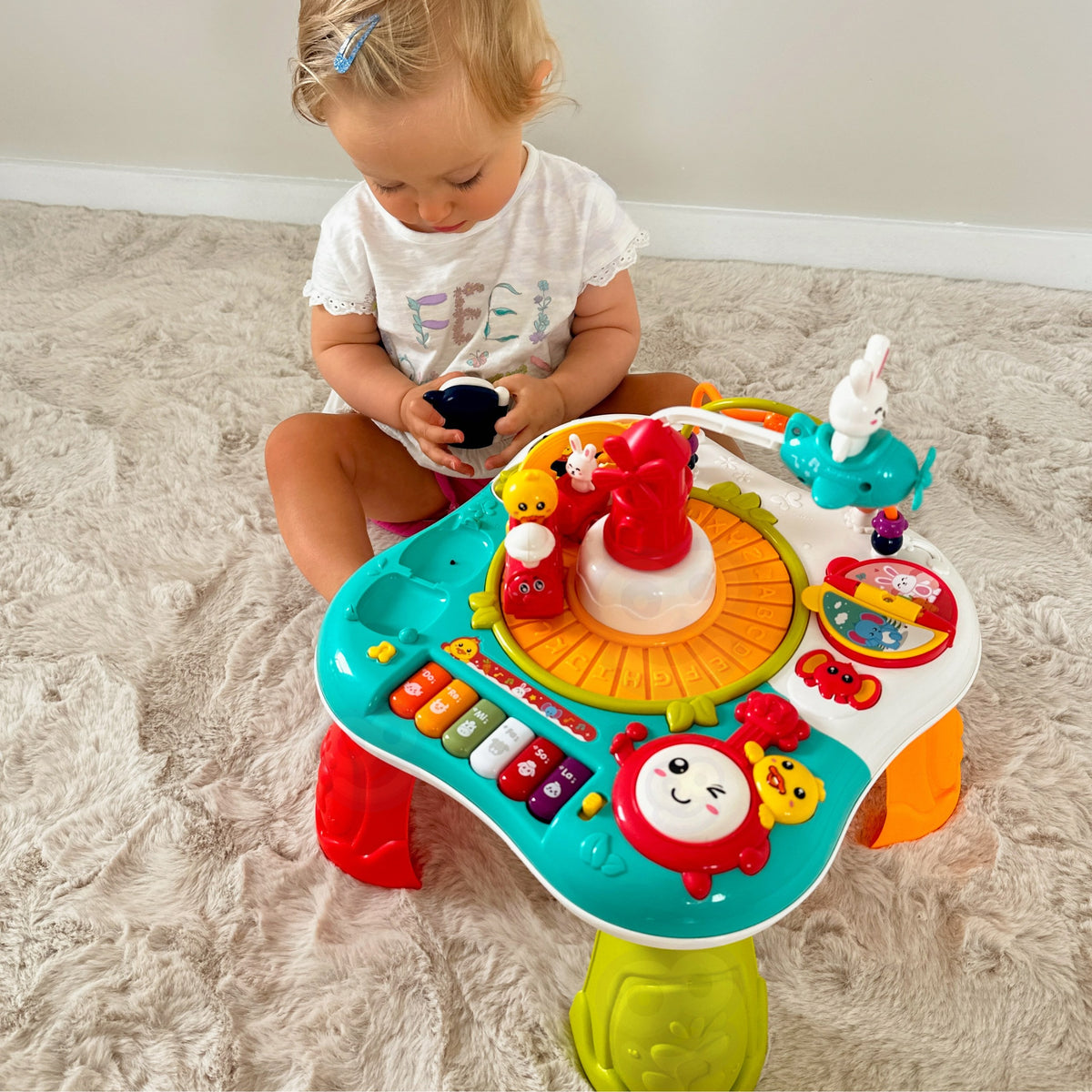 Woopie Baby 2-in-1 Interactive Educational Table Piano Sounds
