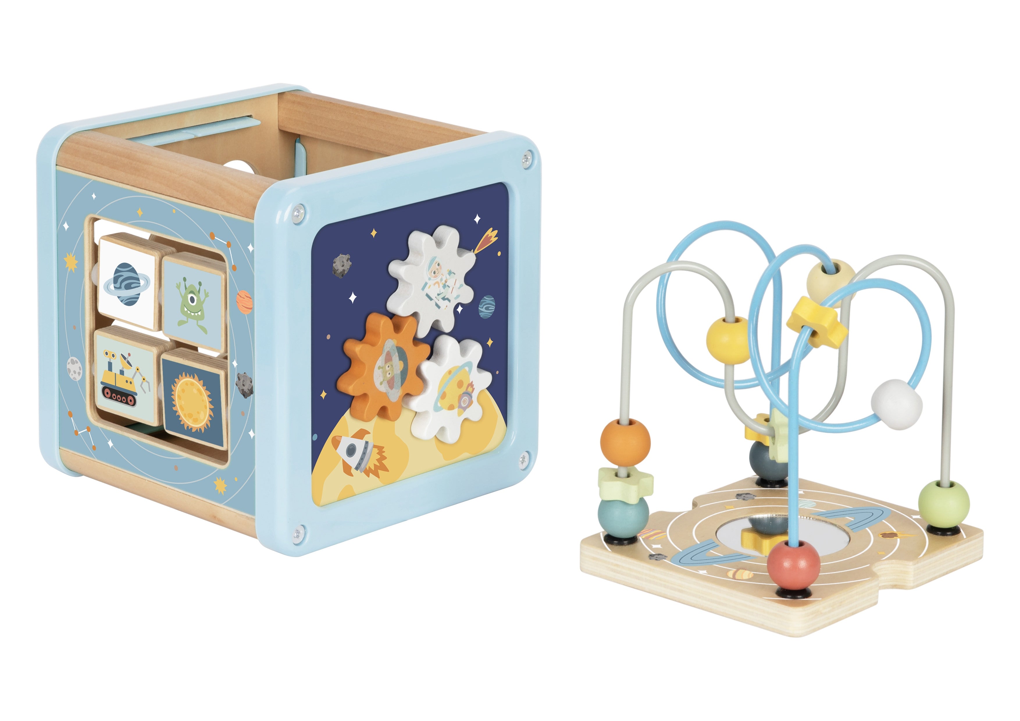Tooky Toy Wooden Activity Cube Space Sorter Maze