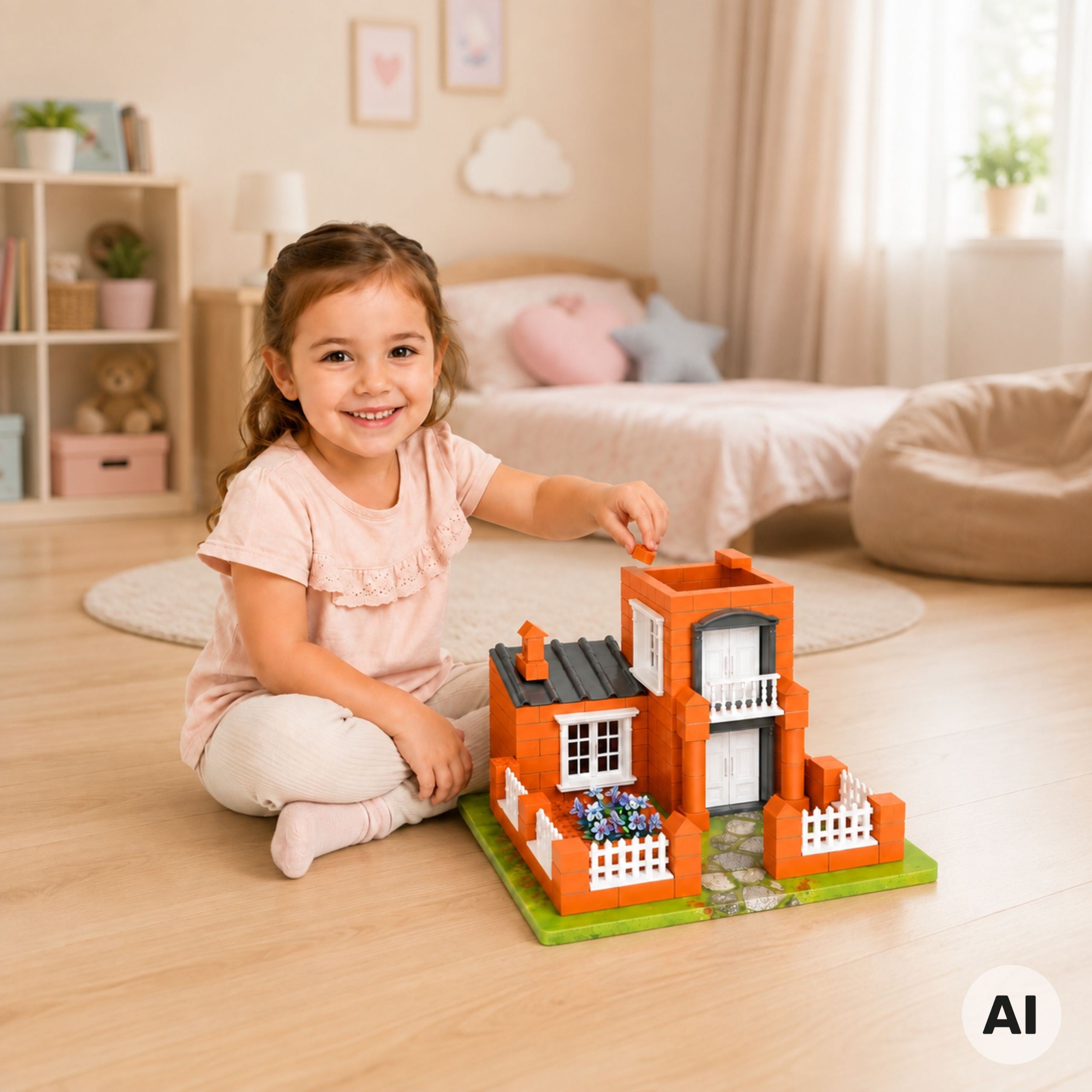 Woopie Brick Villa Construction Set 458 Pieces Building House For Children 3+