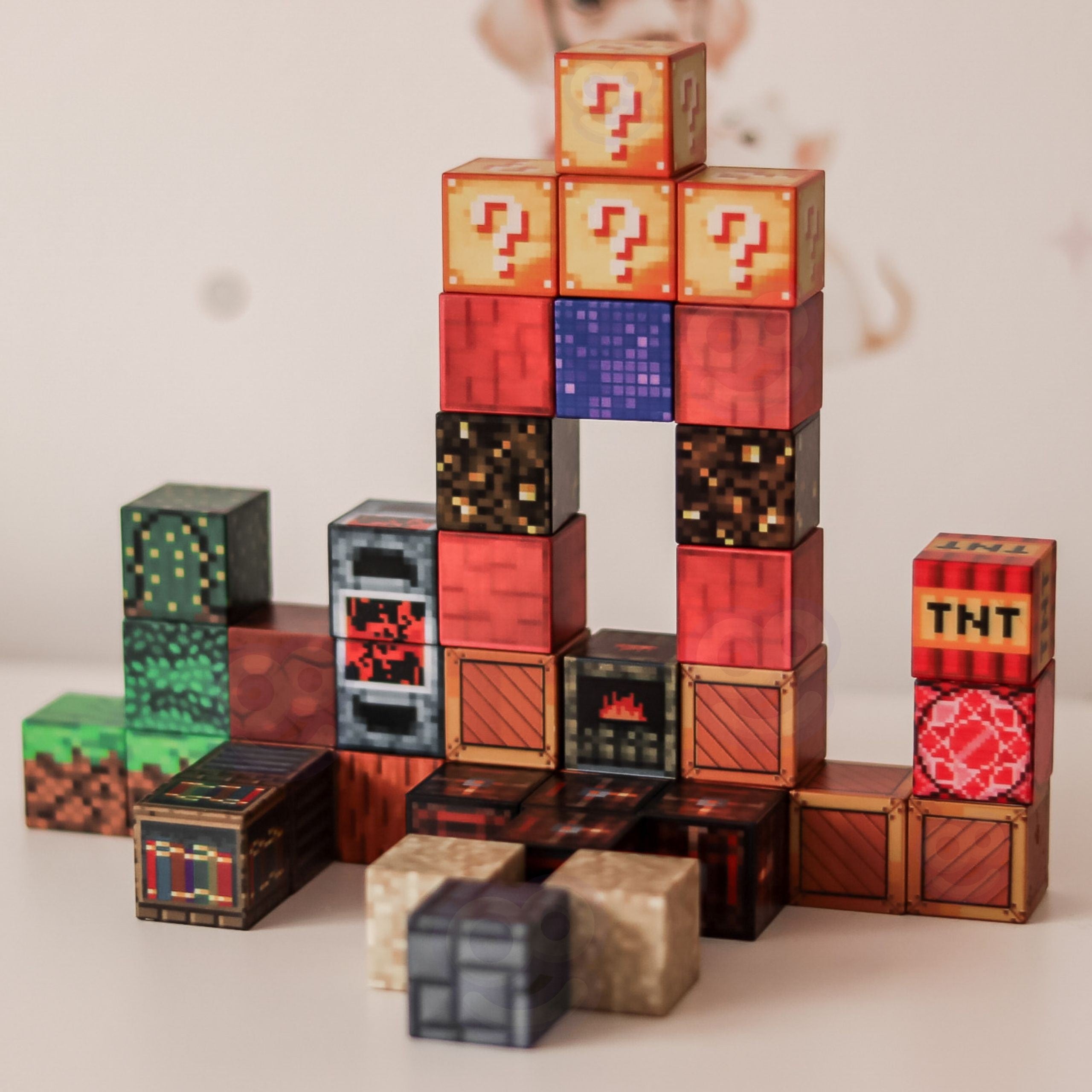 Woopie Magnetic Construction Blocks 3d Cubes Educational Set 63 Pcs.