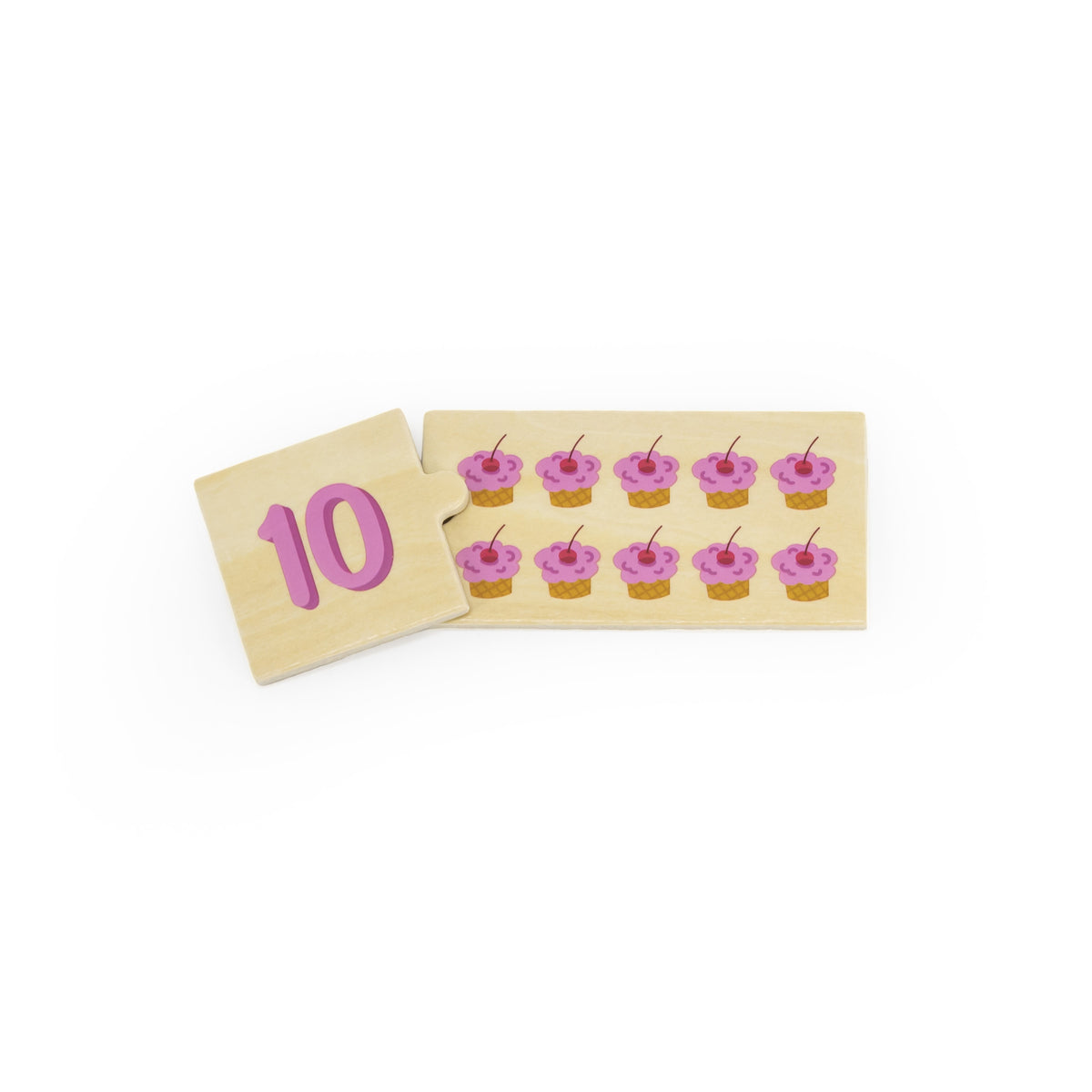 Viga Holzpuzzle-Set, passende Zahlen, Montessori-Puzzle