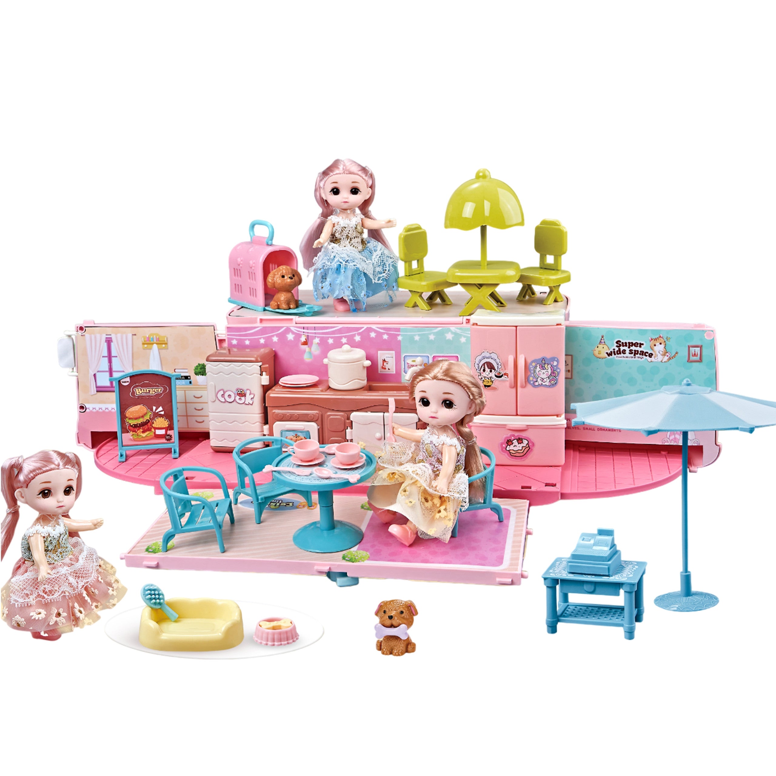 Woopie Camper 2 In 1 Xxl Dollhouse Set