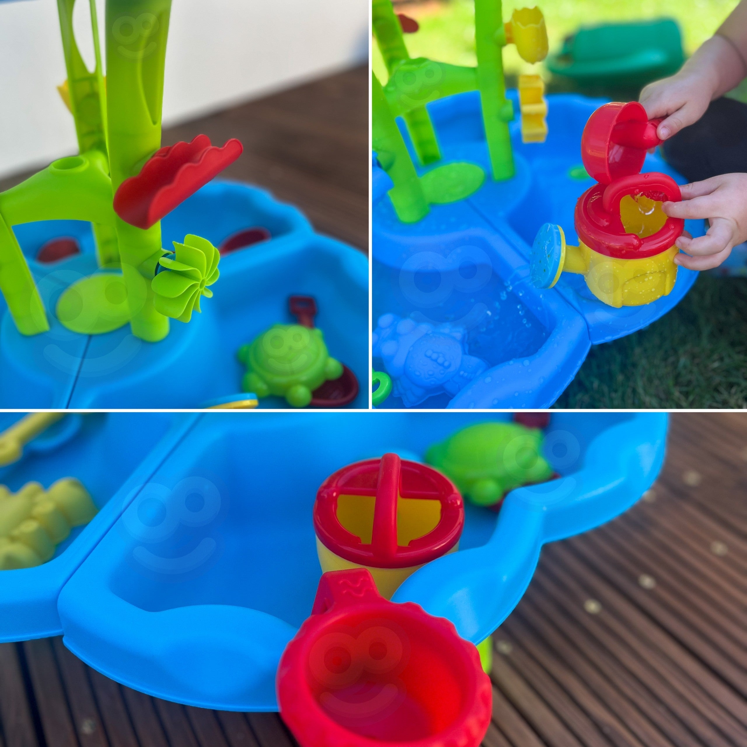 Woopie Table à Eau 2 En 1 Bac À Sable Fontaine Xxl Aquapark Avec Dauphin