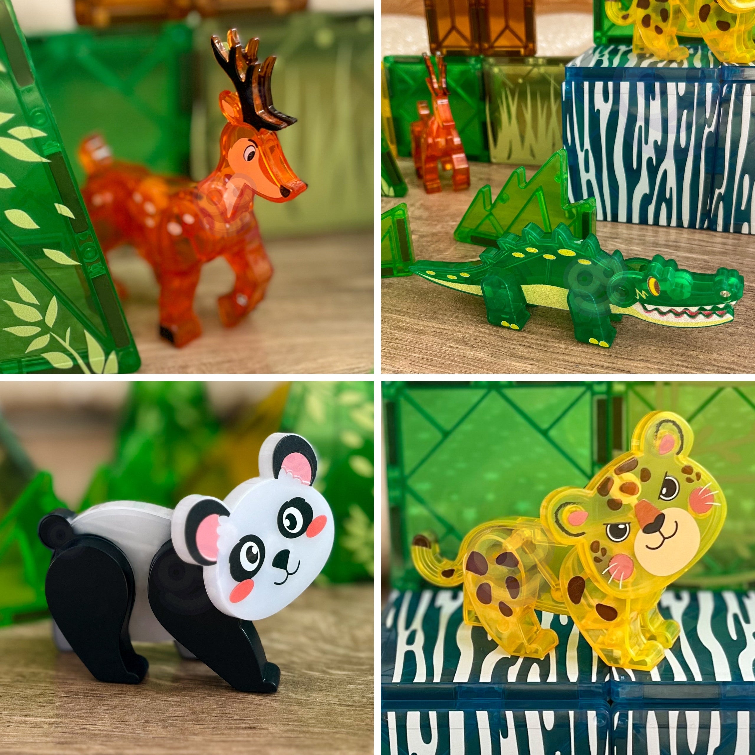 Bloic Foirgníochta Maighnéadacha Woopie 3d Set Oideachais Ainmhithe Uathúla 45pcs.