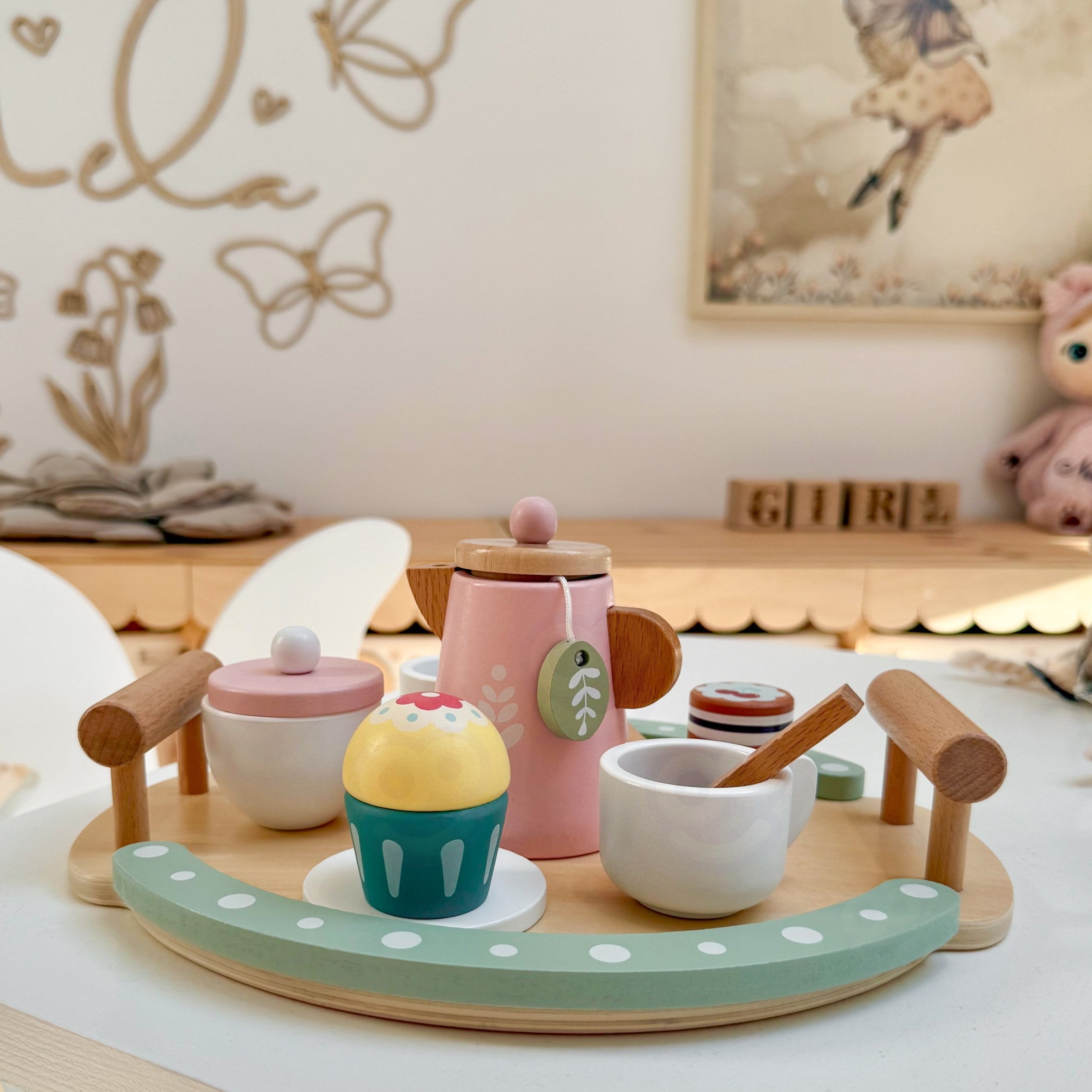 Woopie Green Дървен комплект за чай и кафе 12 бр. Fsc