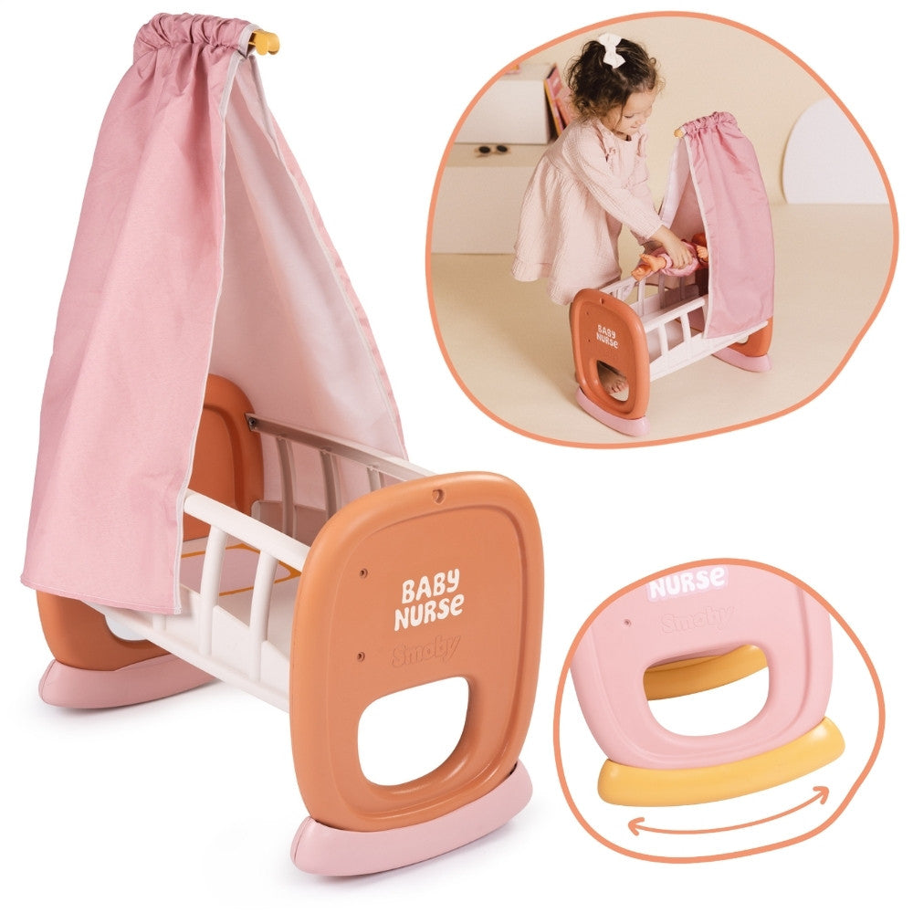 Smoby Baby Nurse Cradle With Canopy
