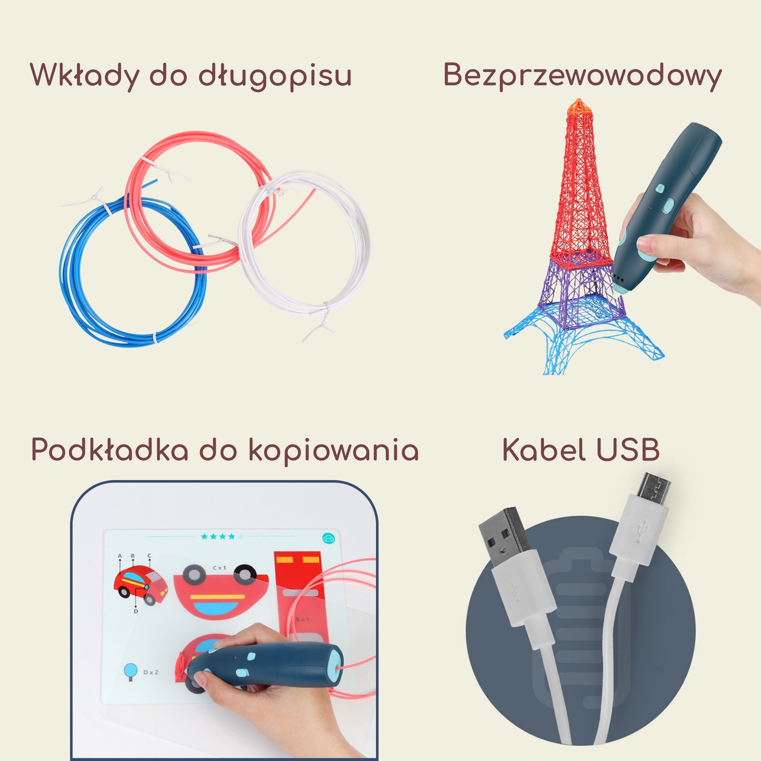 Bezpieczne wkłady USB do drukarki 3D Woopie