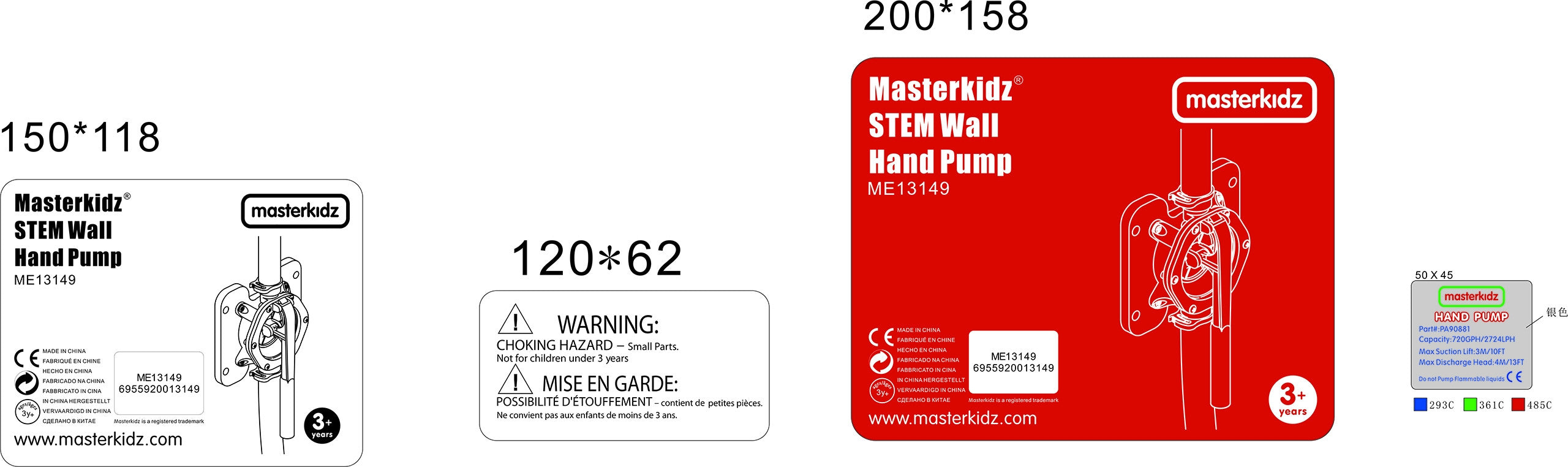 Masterkidz Wasserpumpe für Hydraulik-Set – Wissenschafts- und Kreativitätstafel für Vorbauwände