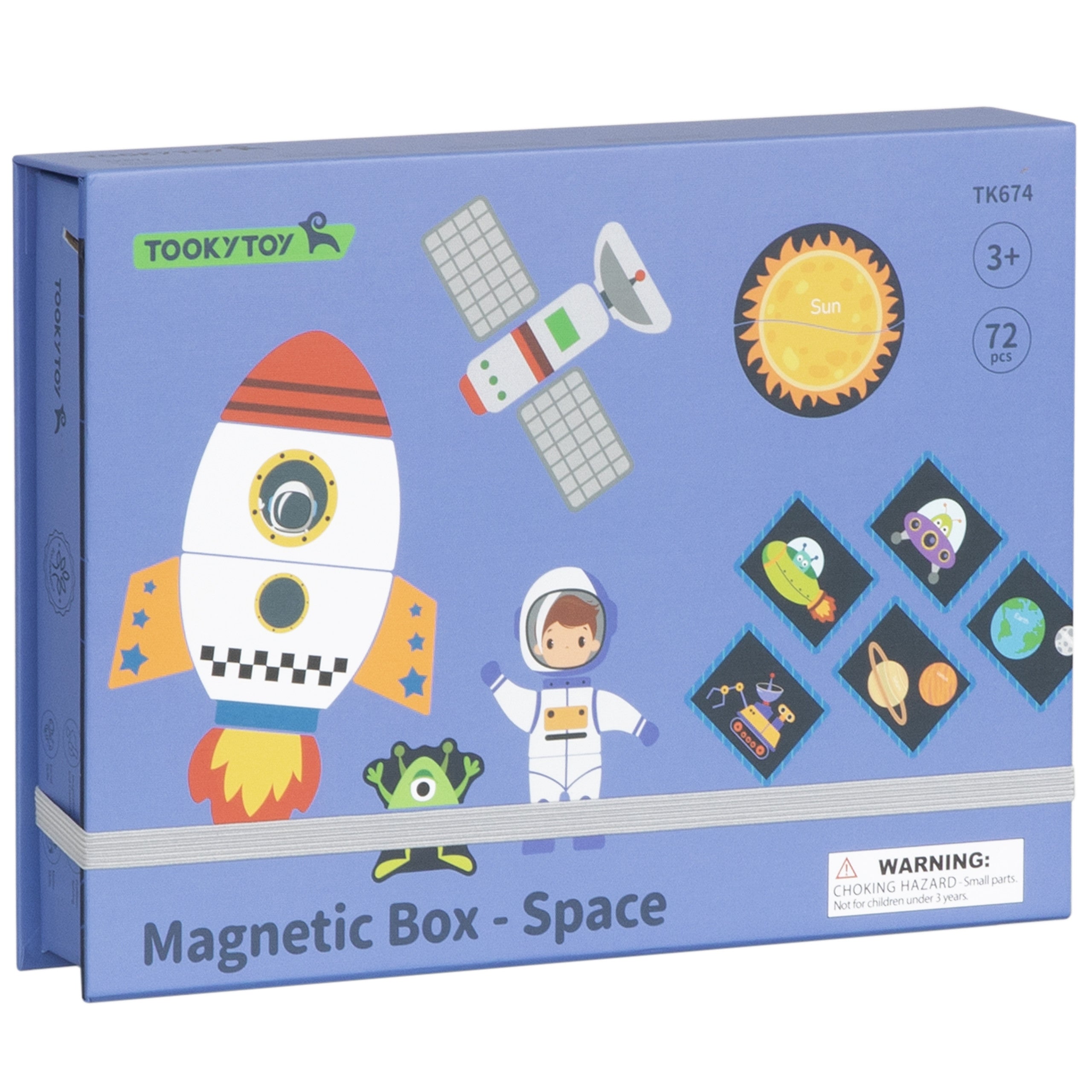 Tooky Toy Magnetické Puzzle Montessori Puzzle Vzdělávací box Cosmos 72 ks.