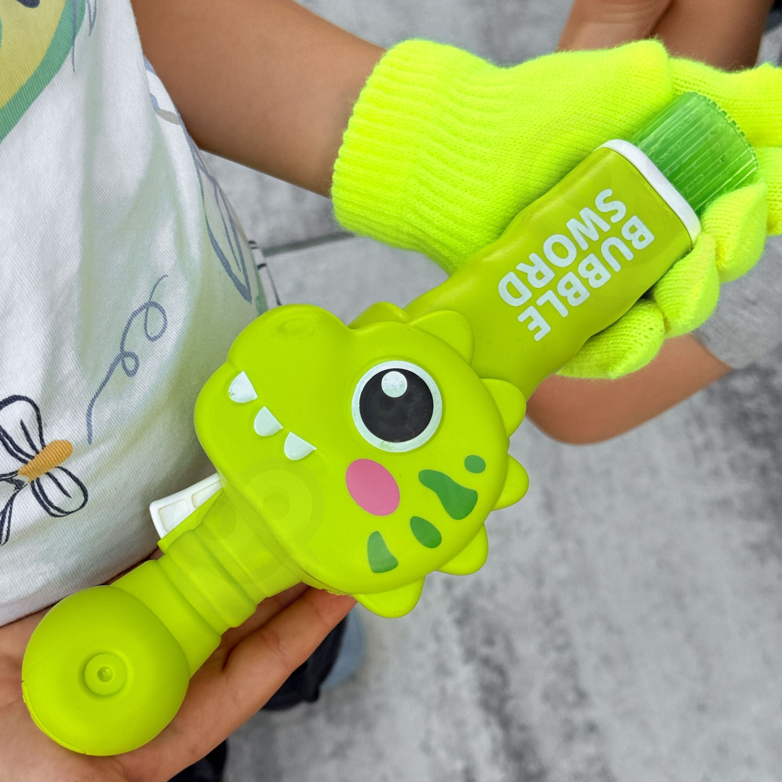 Woopie Dinosaur Smoke Bubble Gun Fog Bubble Machine Dobíjateľný