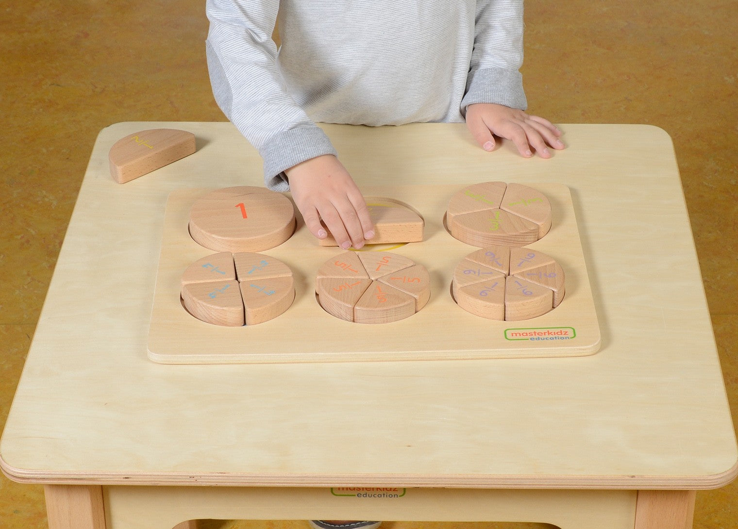 Masterkidz trä matematik pussel bråk