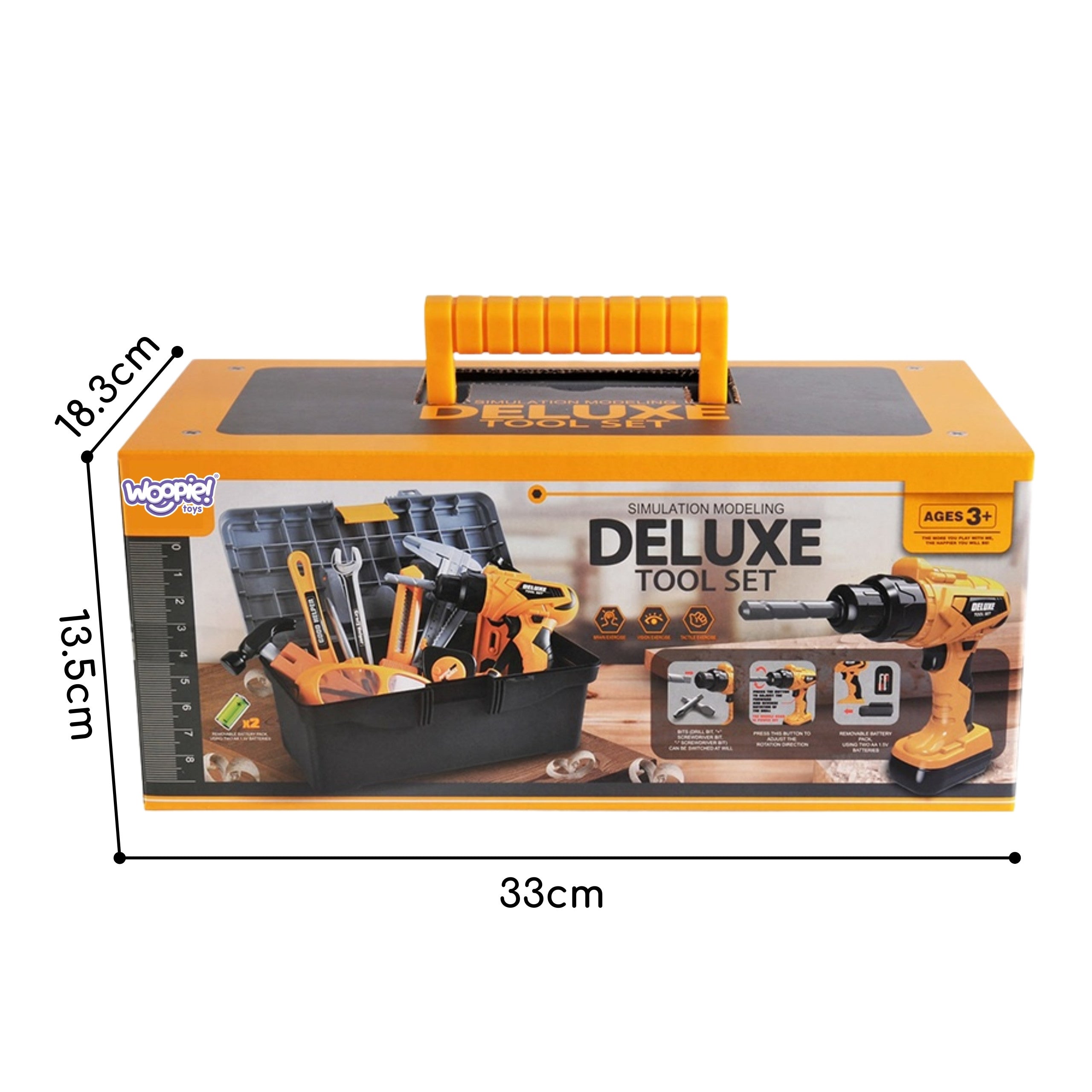 Woopie Little Handyman's Tool Set With Screwdriver In Case 39 Pcs.