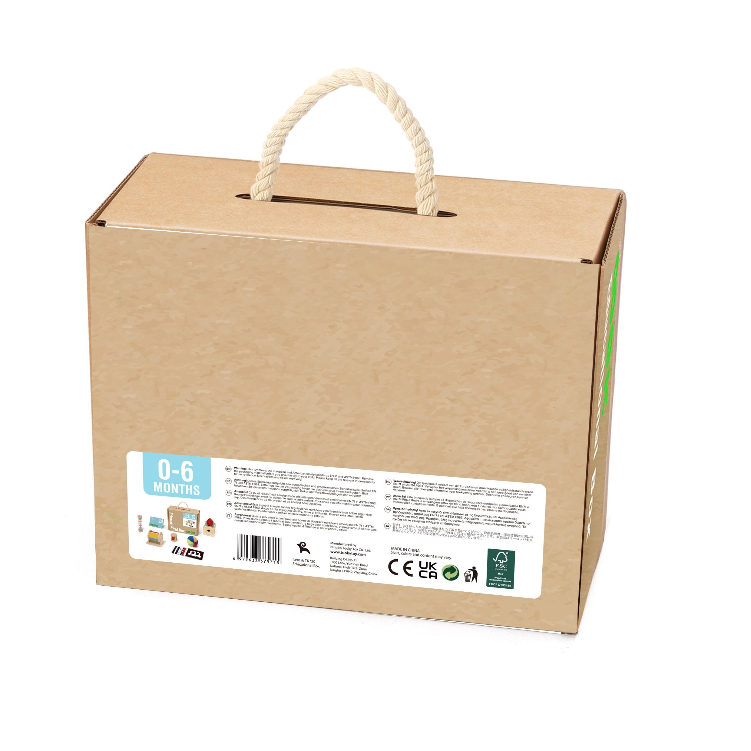 Tooky Toy Box Xxl Montessori Pädagogische 6in1 Sinnesbox 0-6 Monate