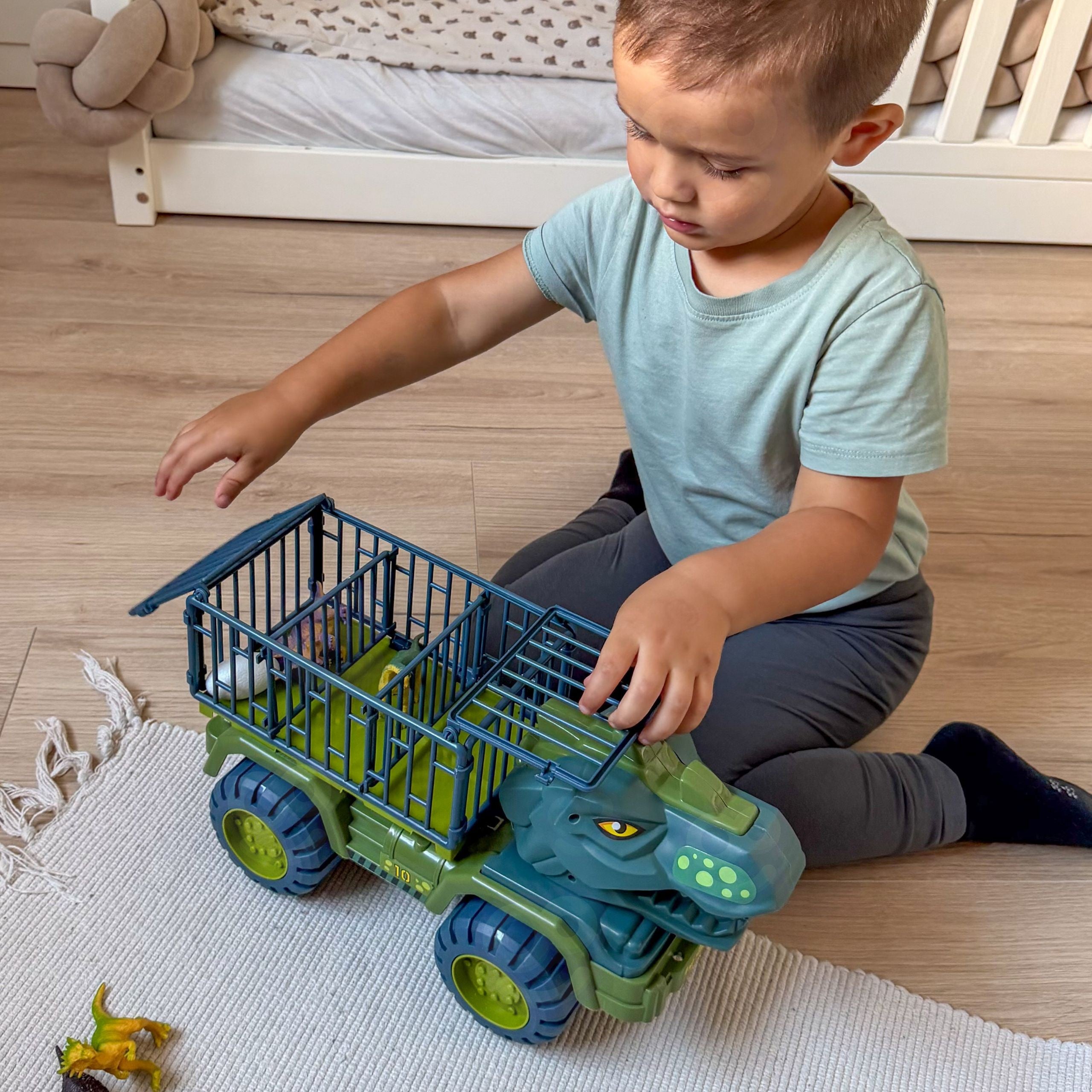 Woopie Dinosaur Truck Transporter figurák