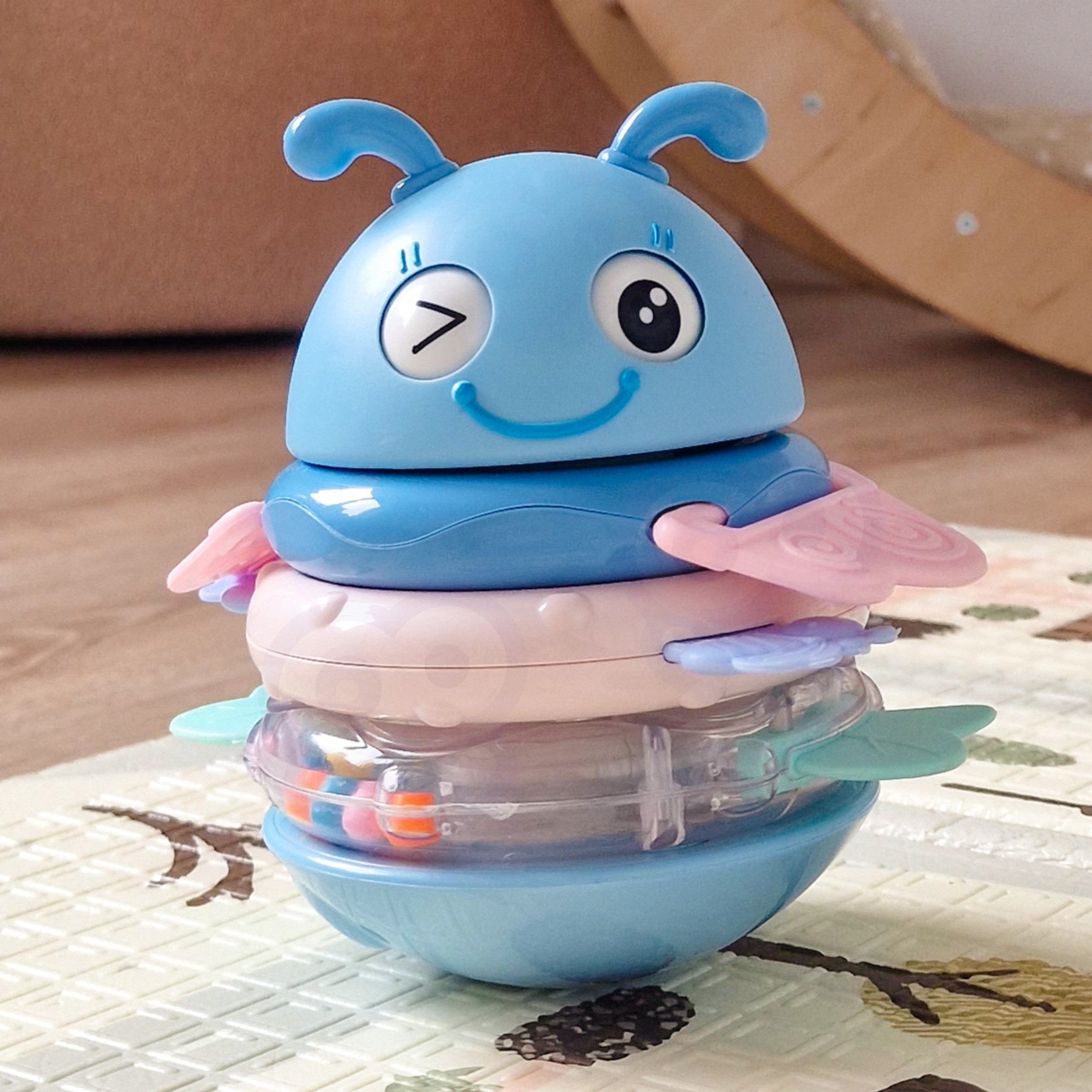Woopie Baby Wanka Stand Up Sensory Toy 2 In 1 Rattle Teether