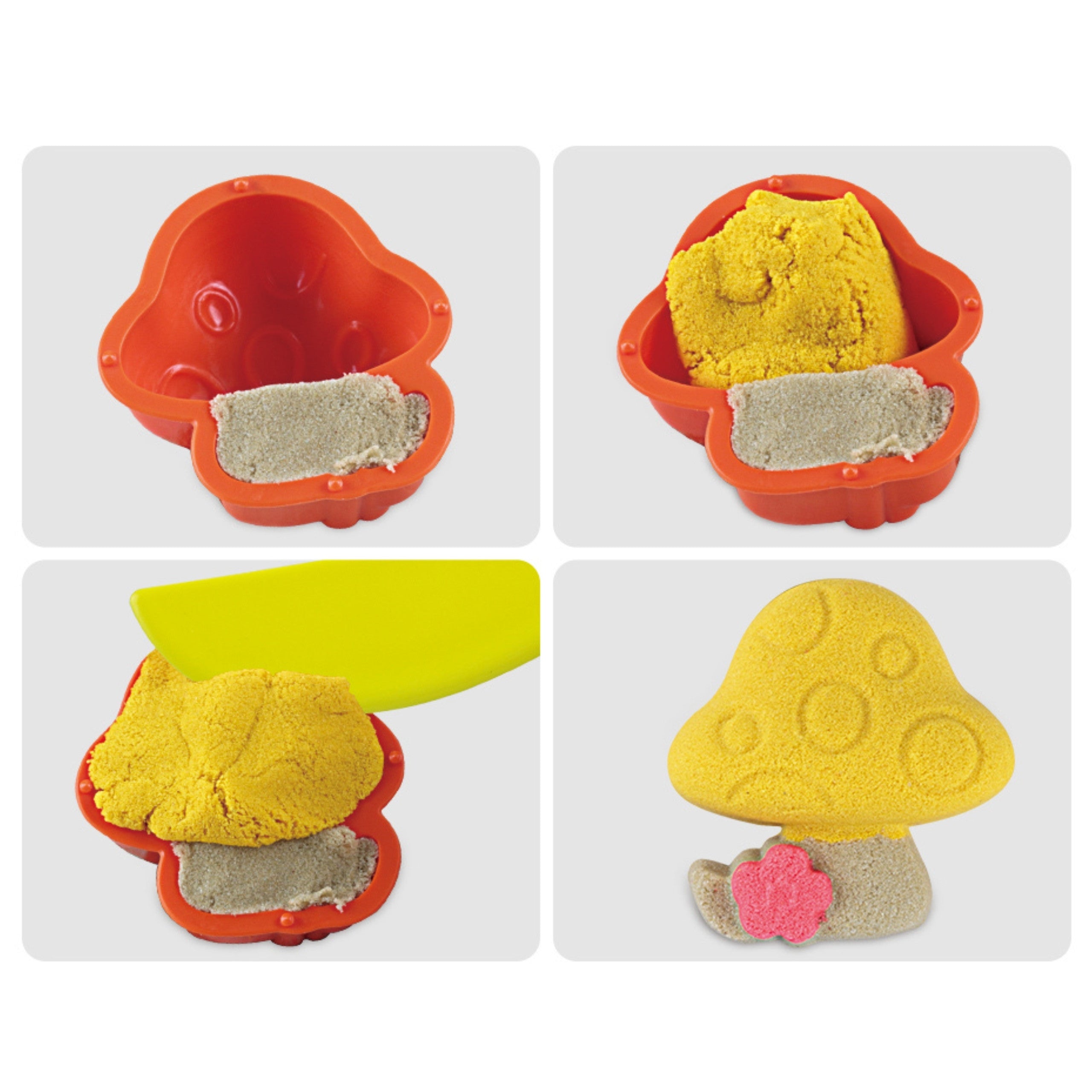 Woopie Kinetic Sand 0,8 Kg Set Dans Panier Avec Moules + /