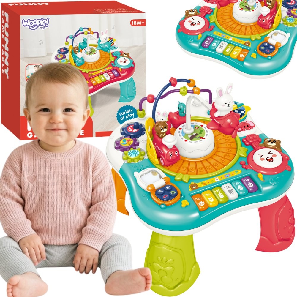 Sunete educaționale interactive pentru pian de masă Woopie Baby 2 în 1