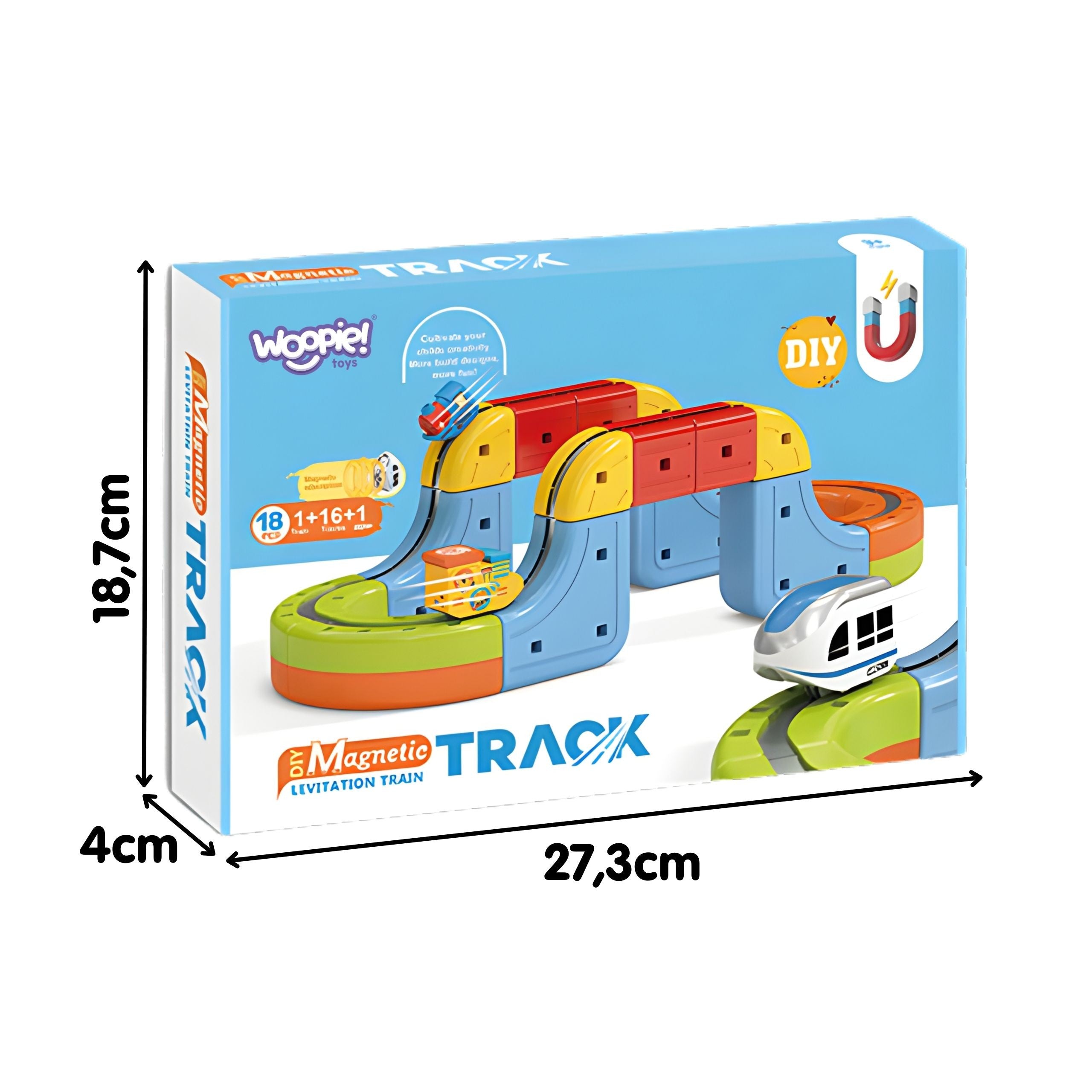 Woopie Magic Cube Klocki konstrukcyjne z antygrawitacyjnym torem magnetycznym 18 szt.