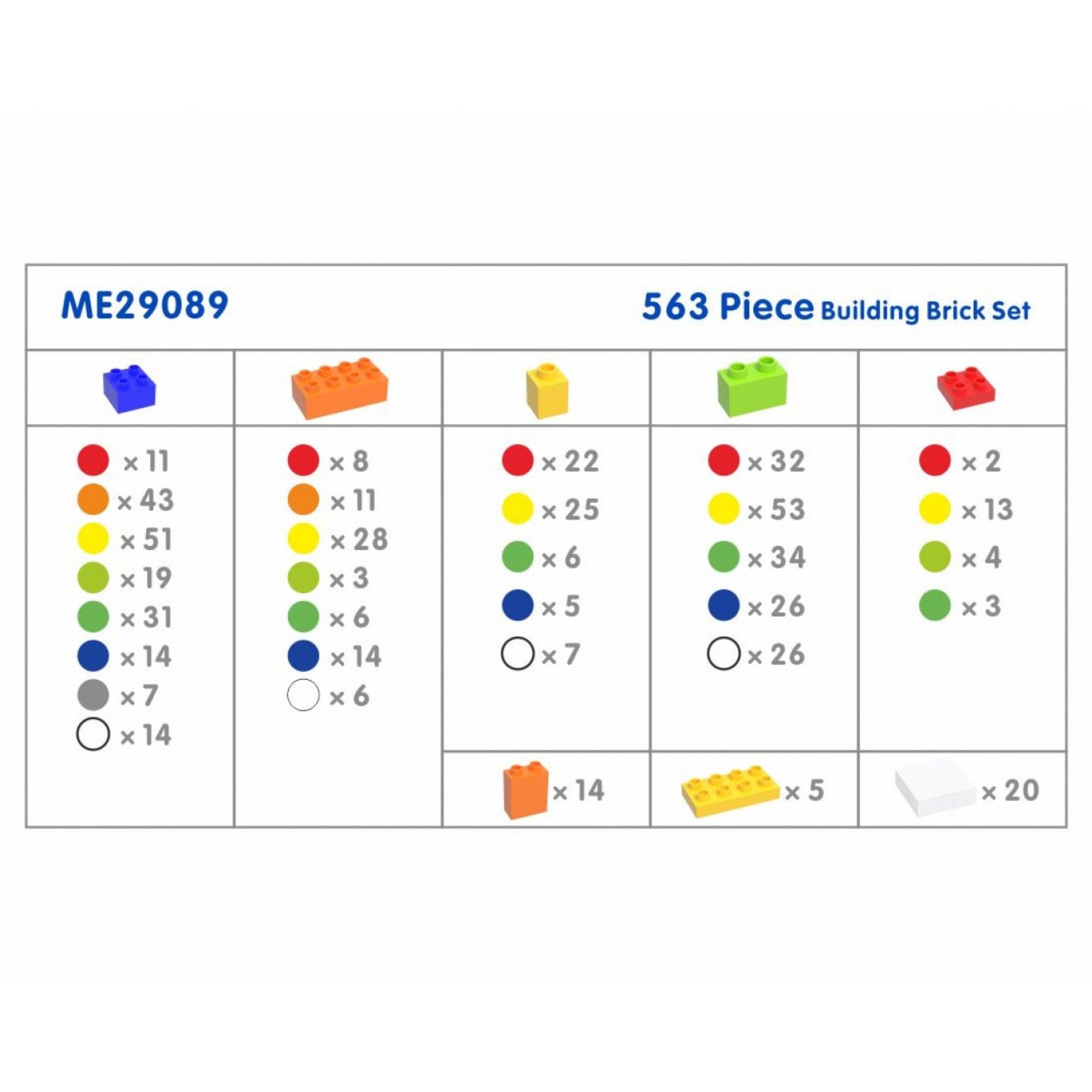 Zestaw klocków konstrukcyjnych Masterkidz 563 szt. Z nakładkami na panele 4 szt