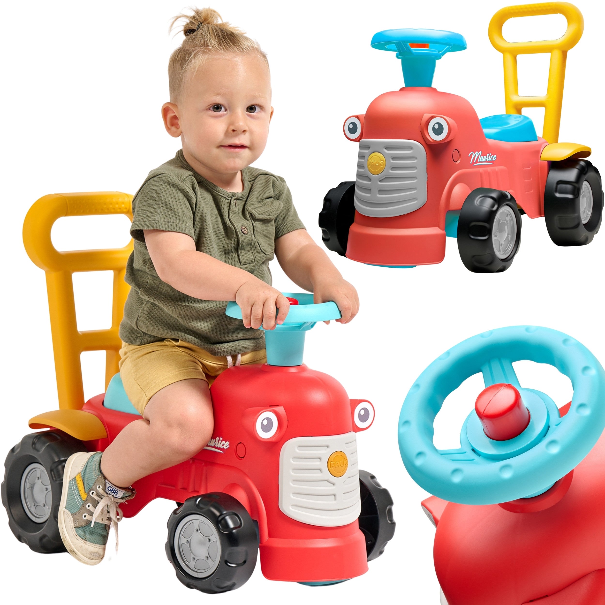 Falk Maurice Ride-on Tractor Pusher Pusher Storage Box For 1-3 Years