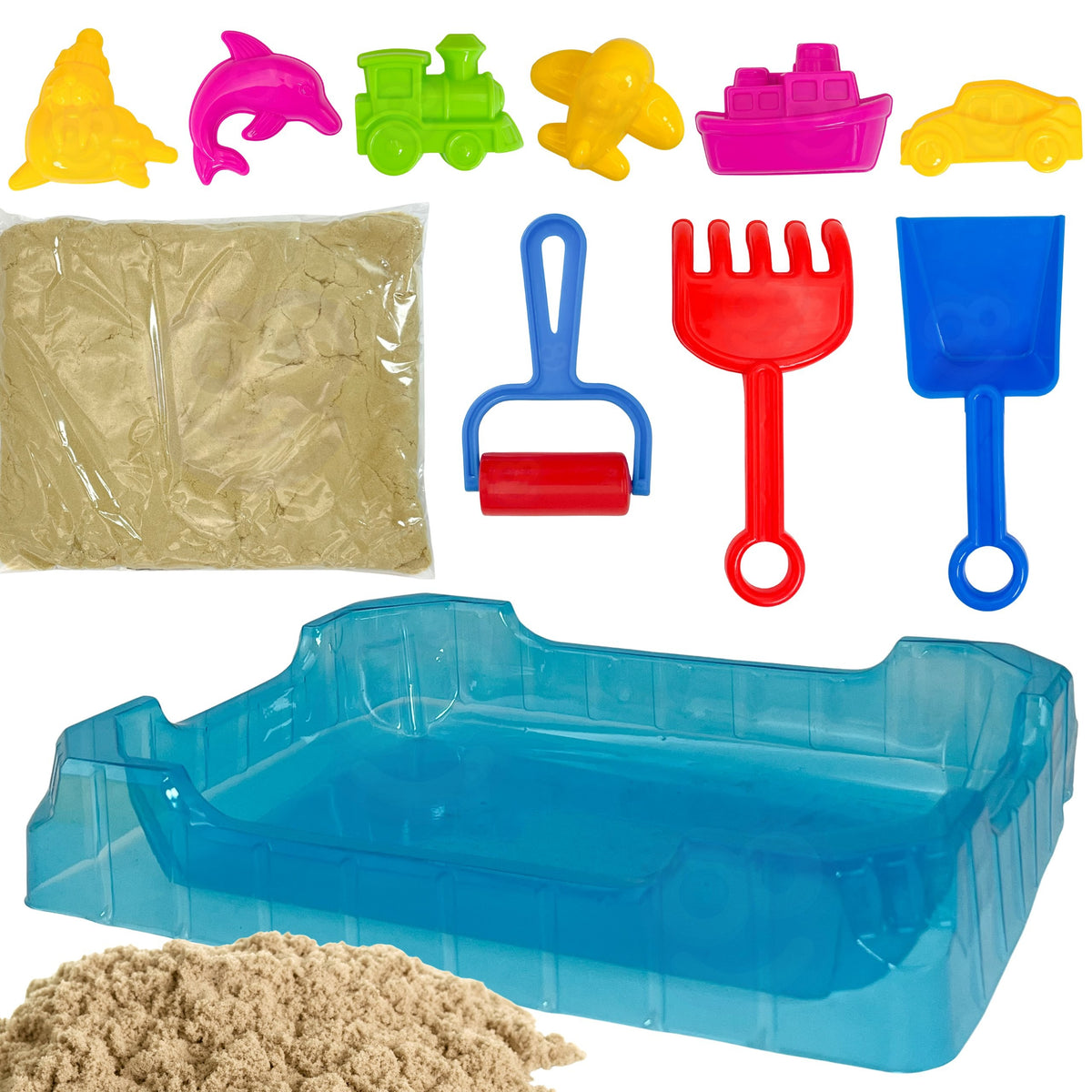 Conjunto de mesa de areia cinética Woopie de 0,5 kg com moldes