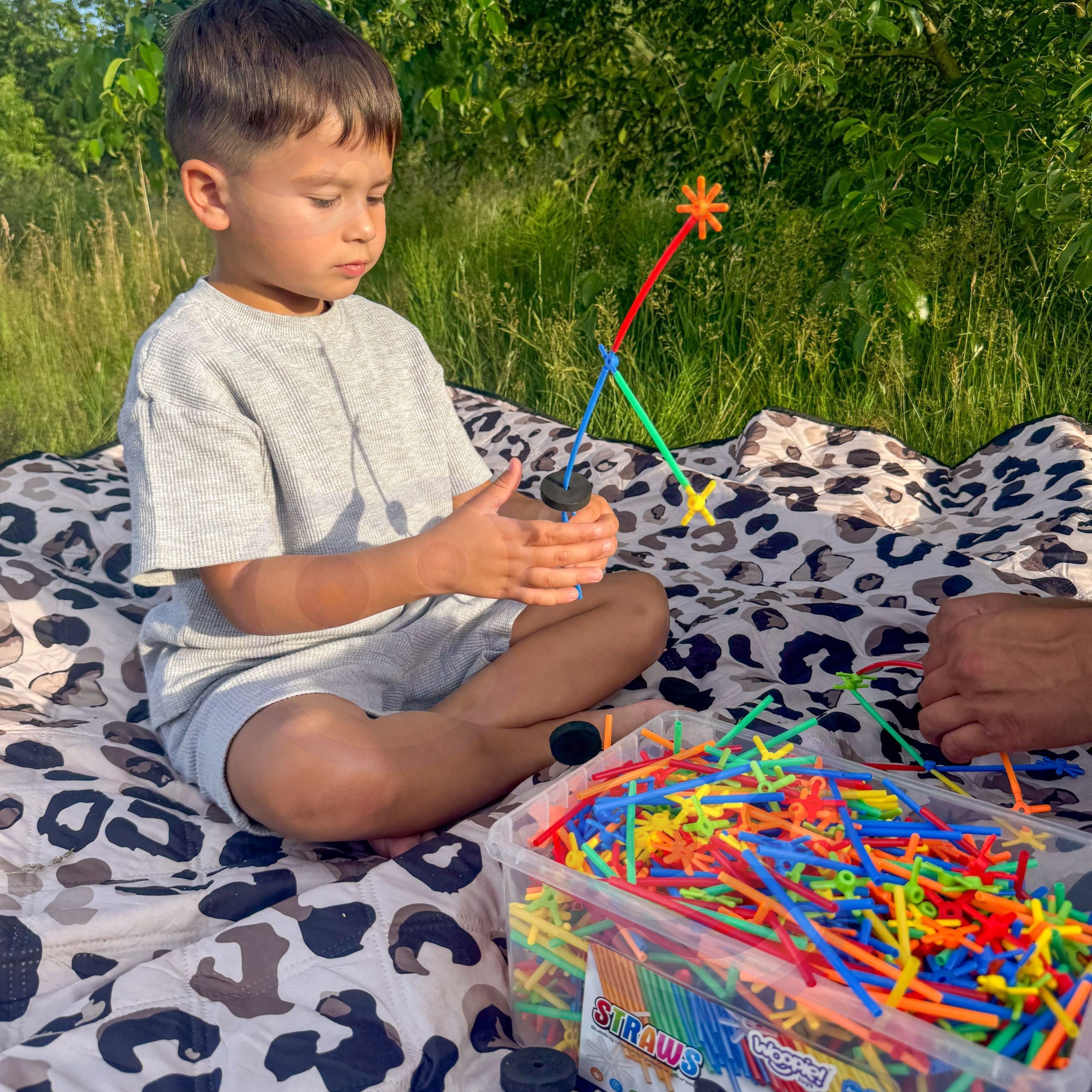 Цветни сламки Woopie Building Blocks 1200 бр.