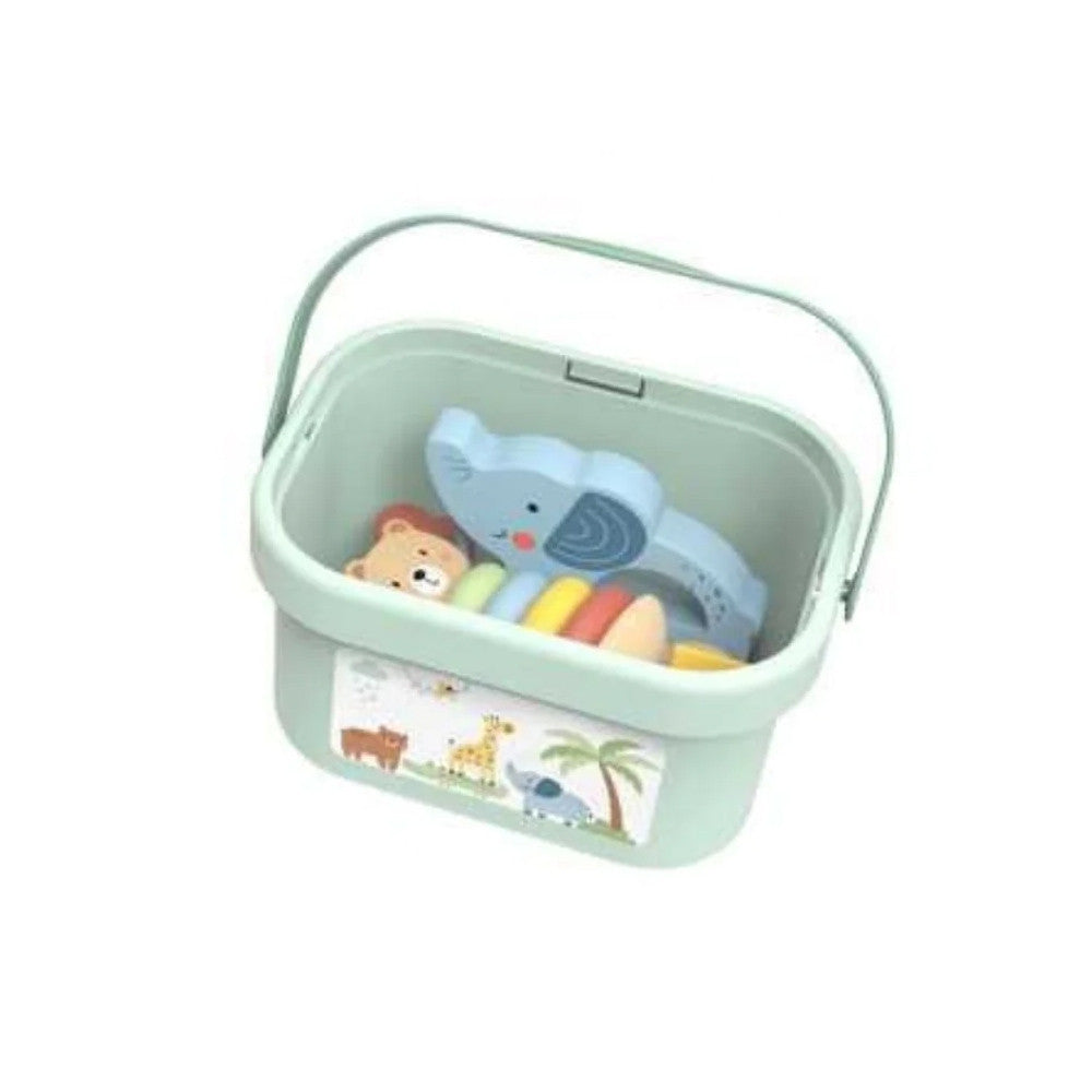 Tooky Toy Sorter Box 3in1 Blocks Pyramid Elephant