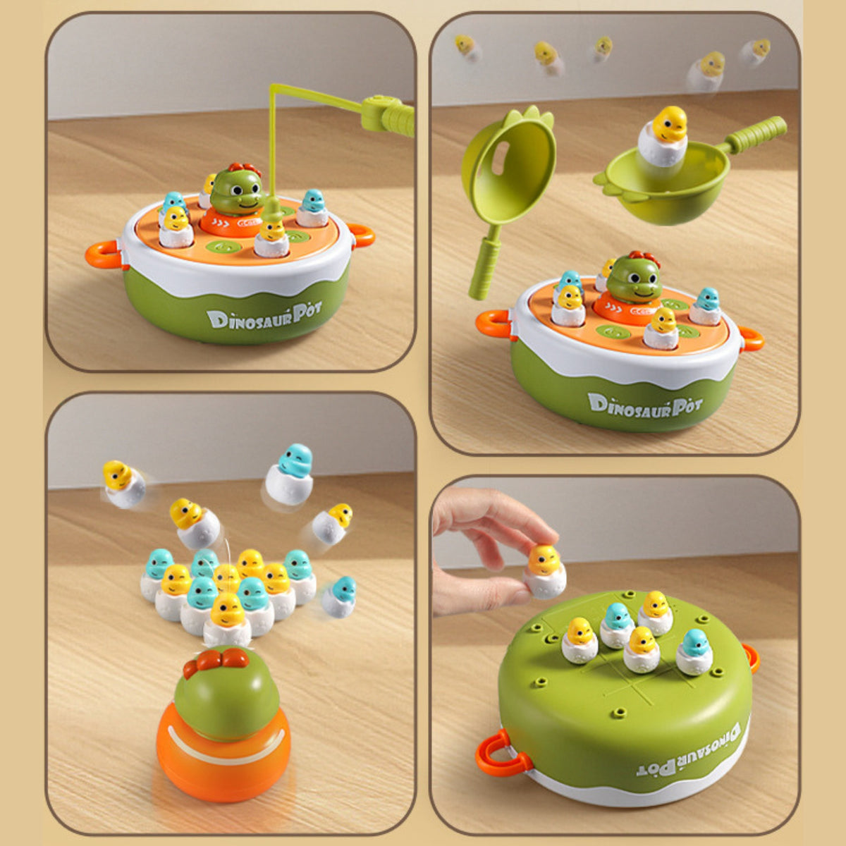 Catapulte de jeu d'arcade 4-en-1 Woopie Dinosaur Catching