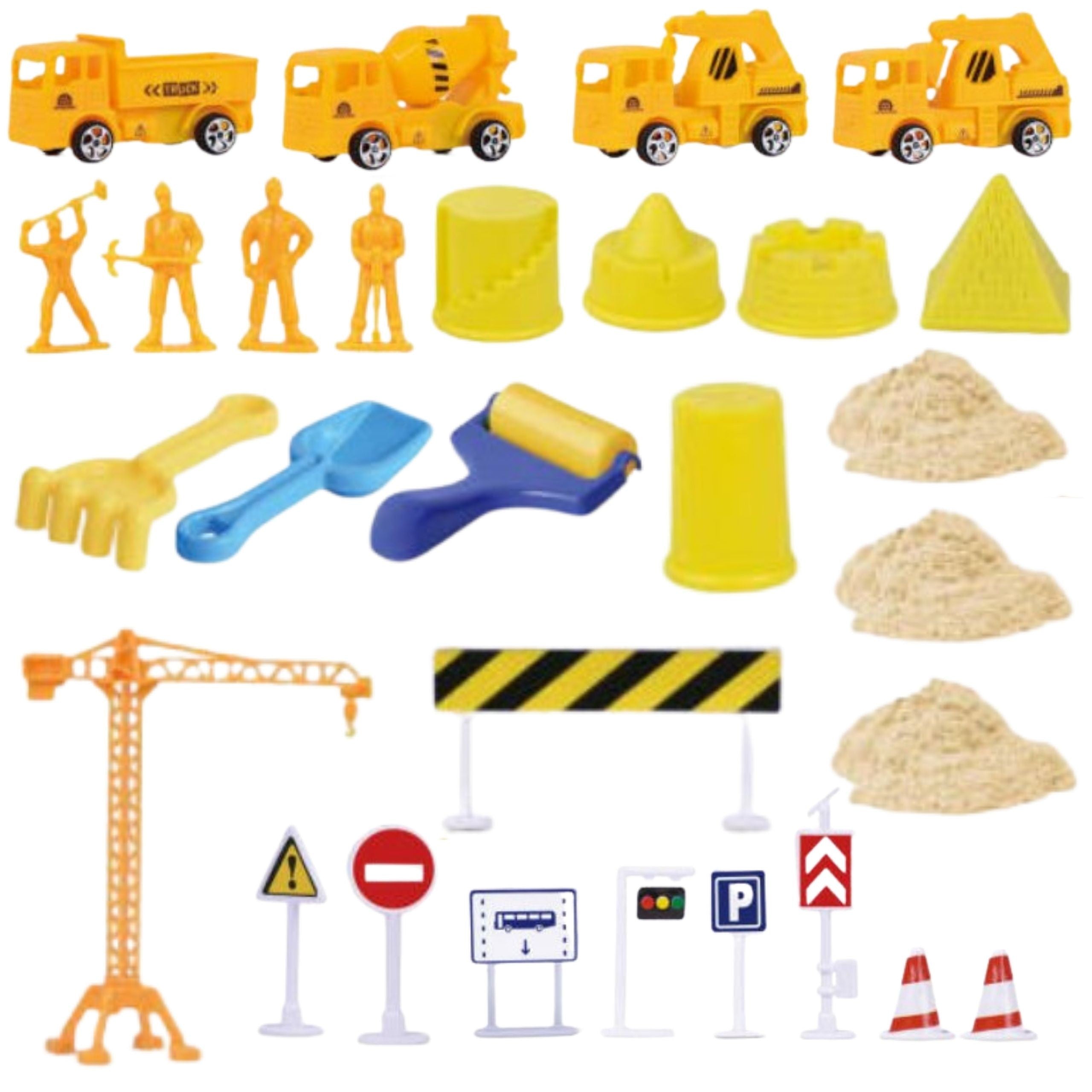 Woopie Kinetic Sand Cantiere Valigia Gru Auto